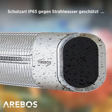 Arebos Heizstrahler Infrarot 2000 W mit Fernbedienung, mit Kreuzstativ versch.Farben