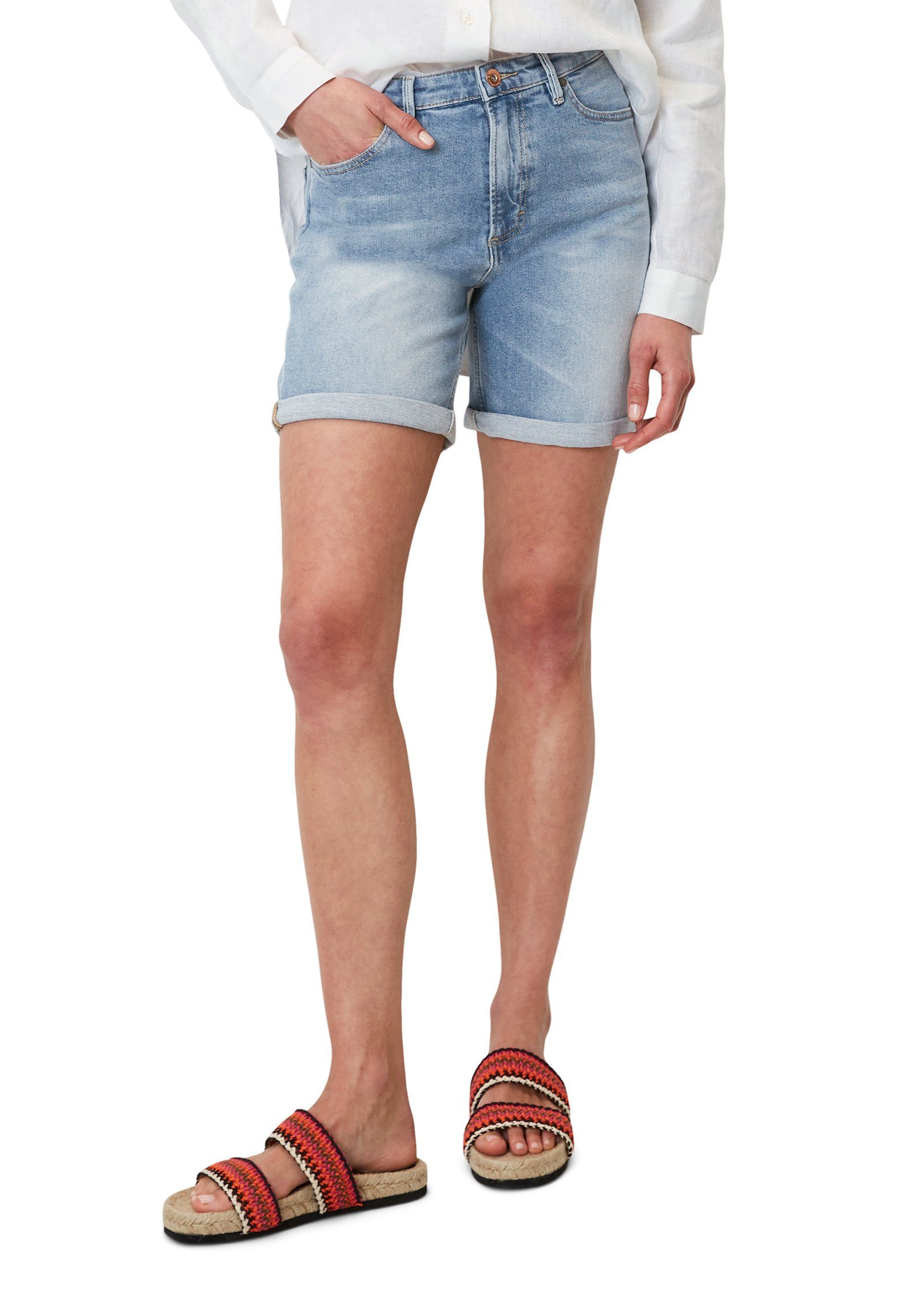 Marc O'Polo Shorts aus Organic Cotton-Stretch bleached