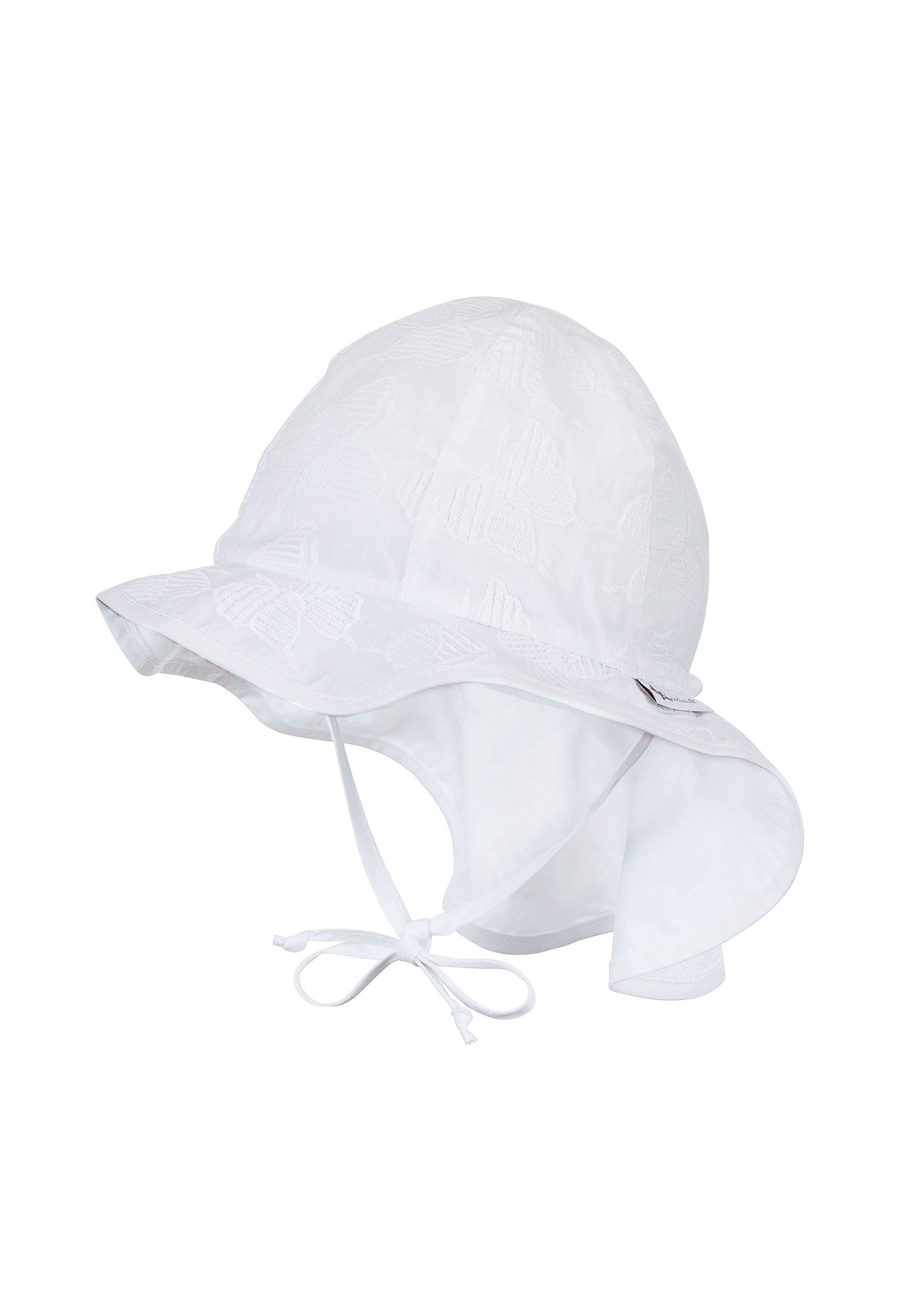 Sterntaler® Schirmmütze Mütze (1-St., Beanie Baby UV-Schutz 50+ idealer Sonnenschutz für den Sommer) Flapper mit Nackenschutz und Größenregulierungsband