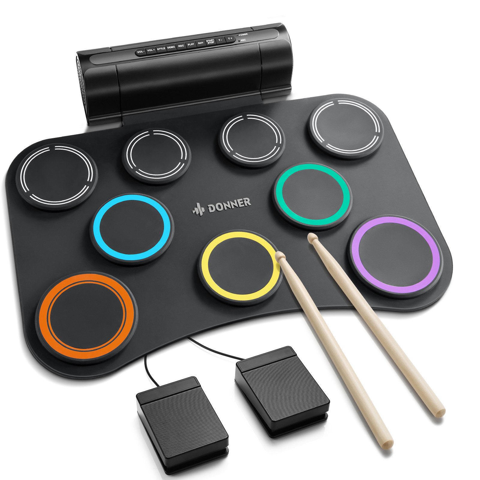 E-Drum Elektrisches Drumpad Elektronisches Drumset mit 9 Pads DED-20(SE)