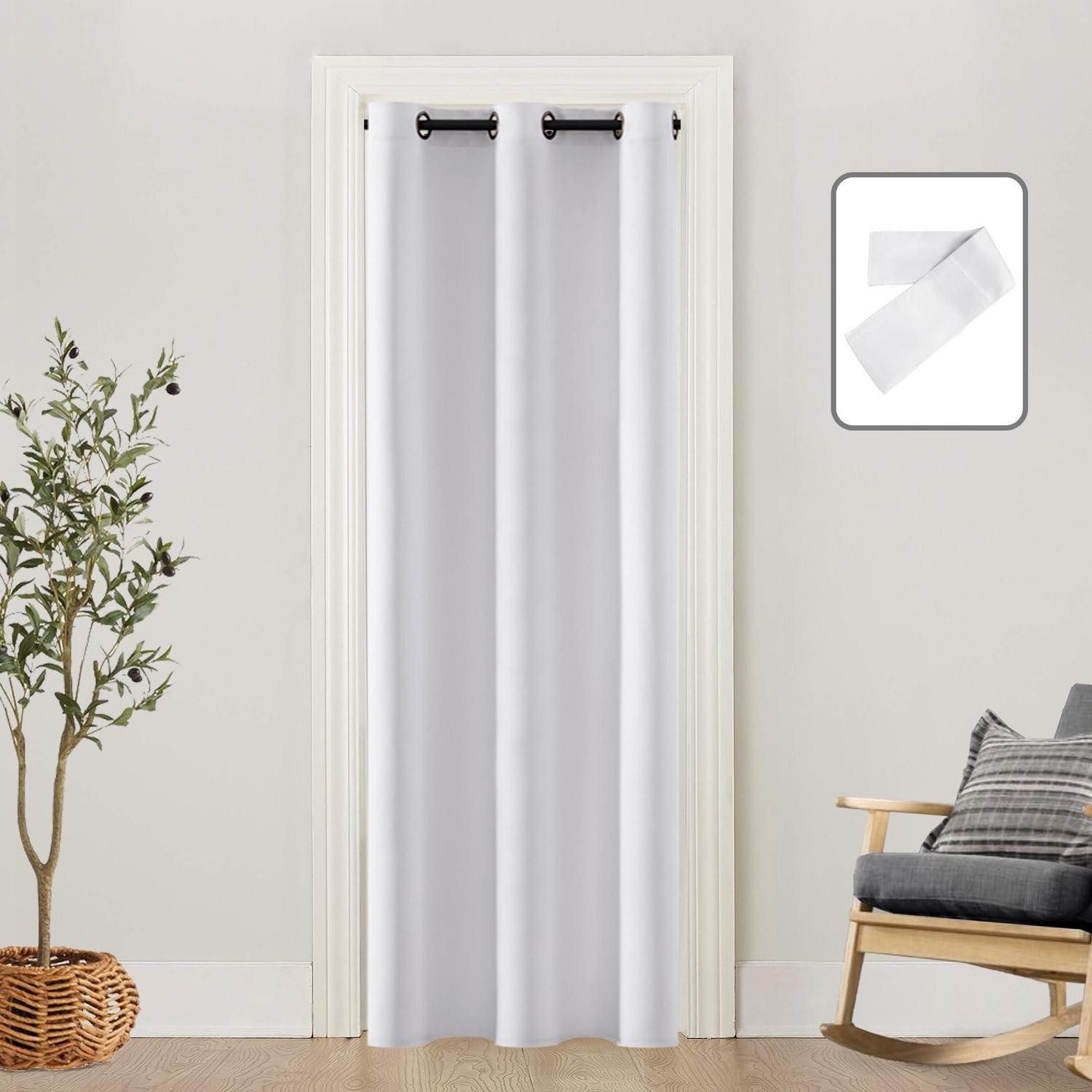 LuxusKollektion Türvorhang Falttuervorhang weiß 86x203 cm (1 St)