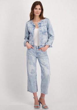 Monari Straight-Jeans mit Rosenmuster
