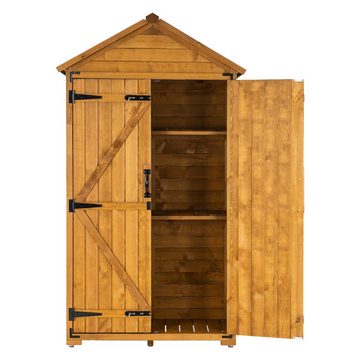 MCombo Gerätehaus MCombo Gartenschrank Werkzeugschrank 1000, Outdoor-Schrank Gartenbox, Satteldach, Holz,48 X 90 X 178 cm