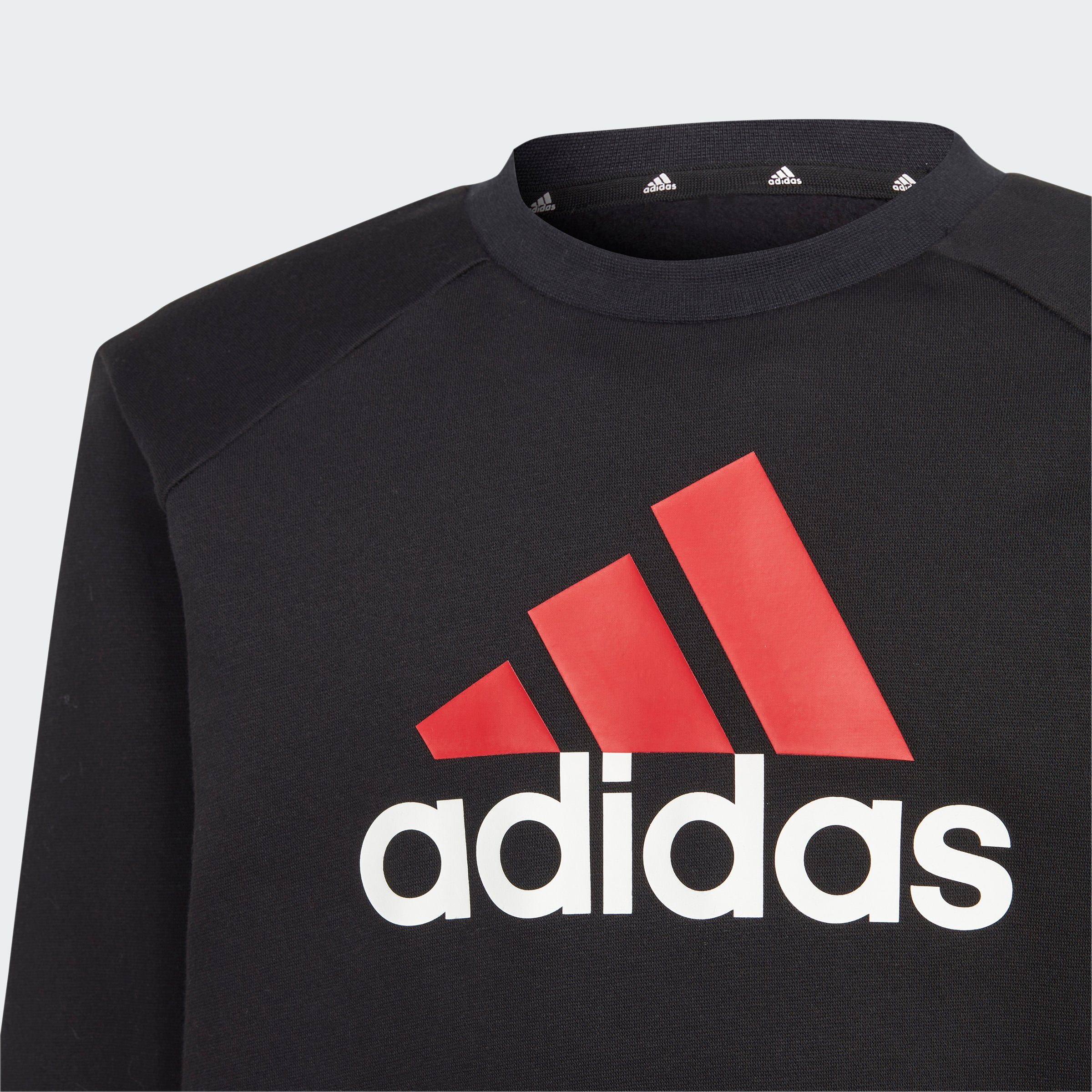 LOGO Trainingsanzug BIG adidas JOGGINGANZUG (2-tlg) Better / Sportswear Black White KIDS ESSENTIALS / Scarlet