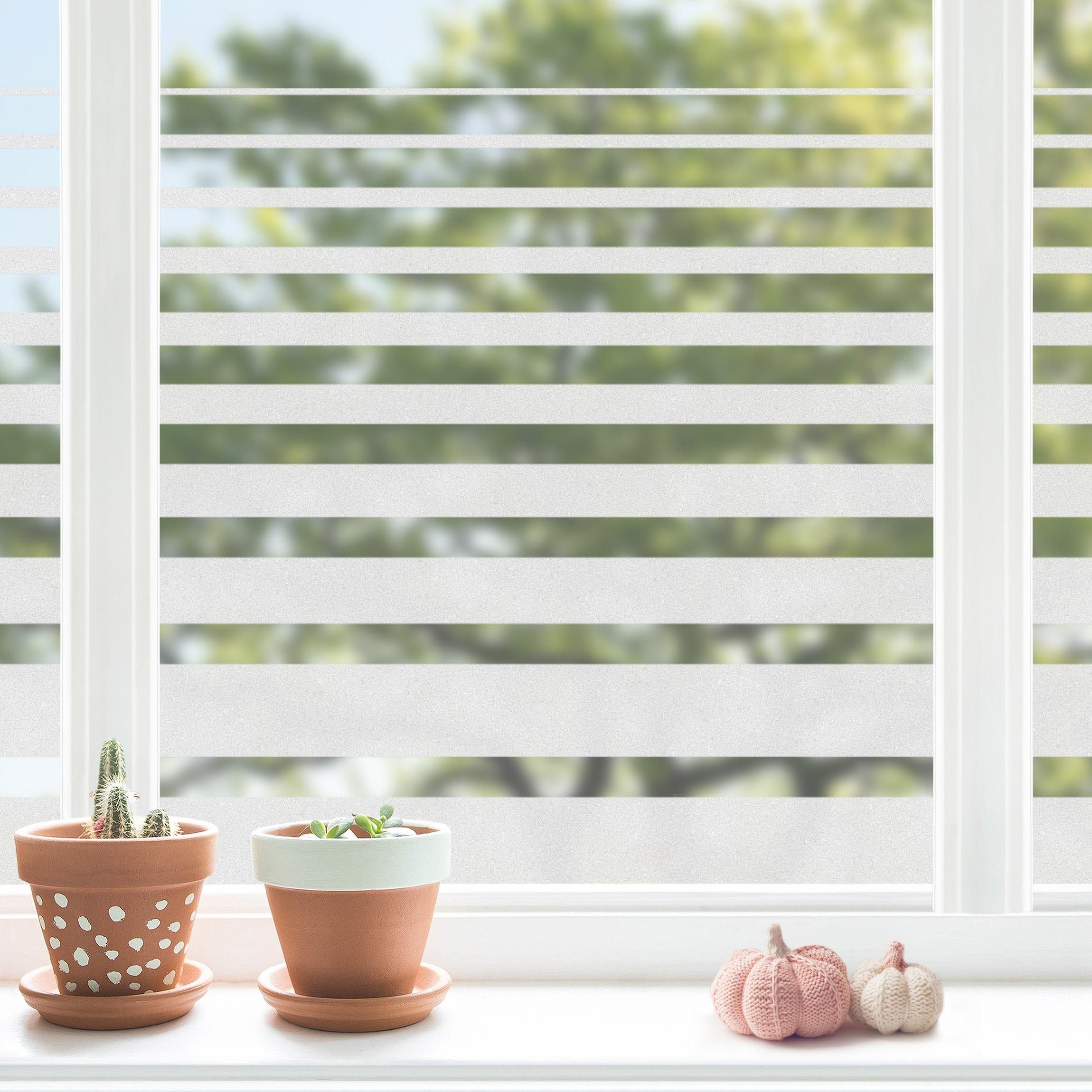 Bilderdepot24 Fensterfolie statisch haftend Motiv Fensterdeko Streifen Muster II Muster, blickdicht, Innen Fenster Tür Balkontür Küche Badezimmer Wohnzimmer Schlafzimmer