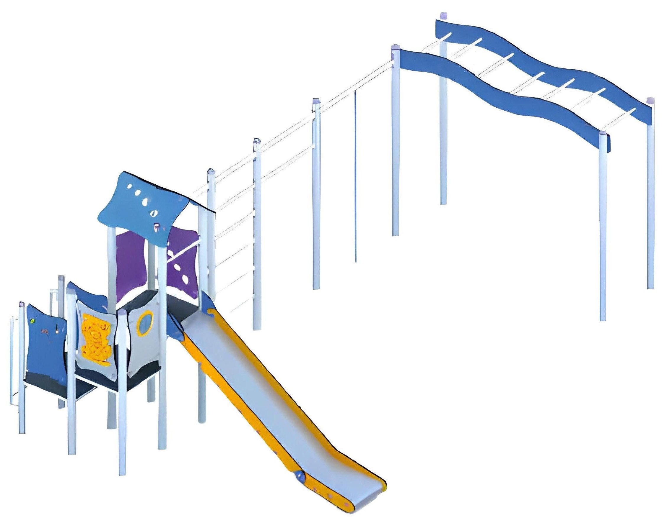 Xlmoebel Klettergerüst Spielpark Rutsche Kletterturm Spielplatz Bewegungszone Klettergarten, (Spielplatz), Hergestellt in Europa