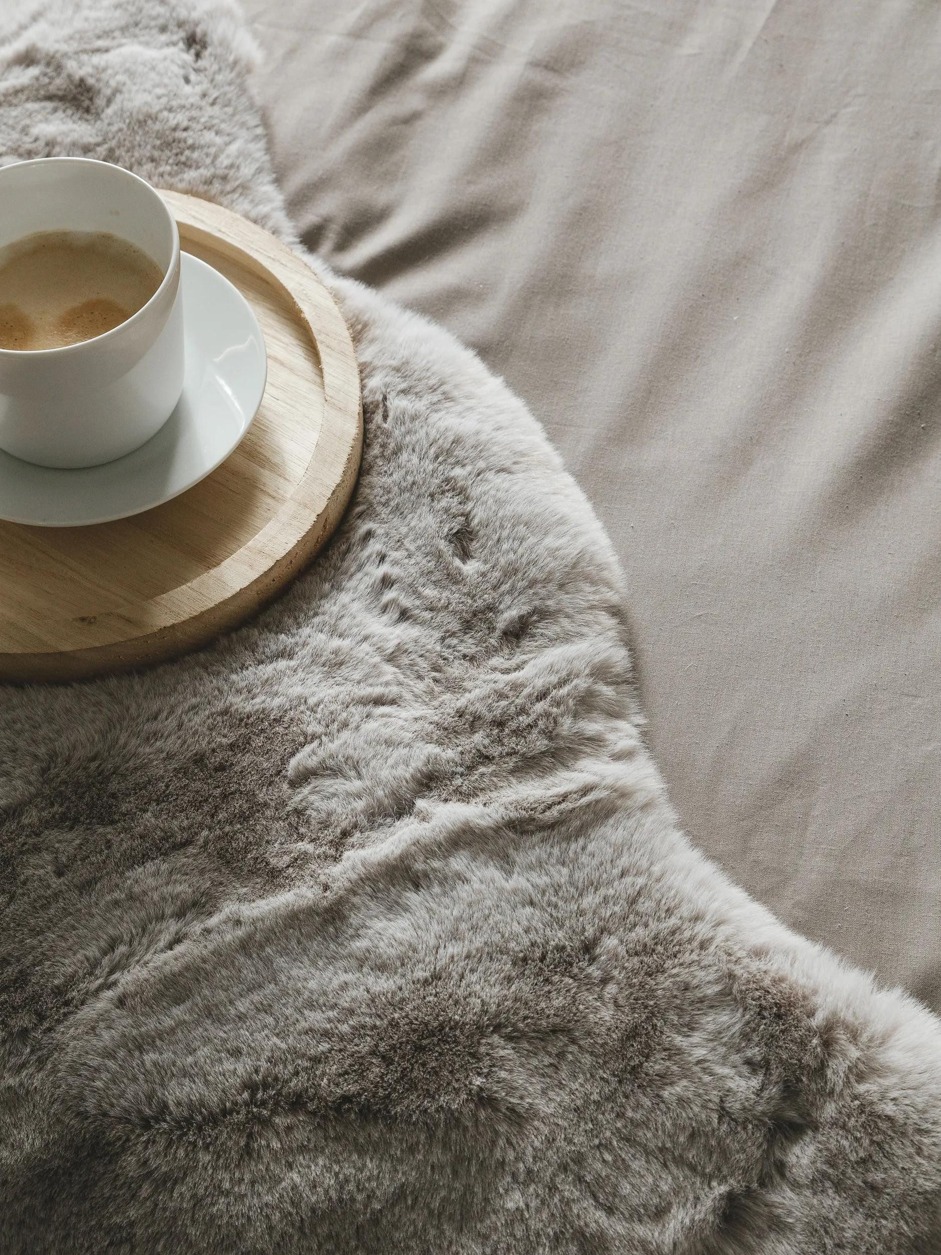 benuta Fellteppich Dave, Sonderform, Höhe: 21 mm, Teppich Wohnzimmer, Schlafzimmer, Esszimmer, Flur, Kunstfaser, Cozy