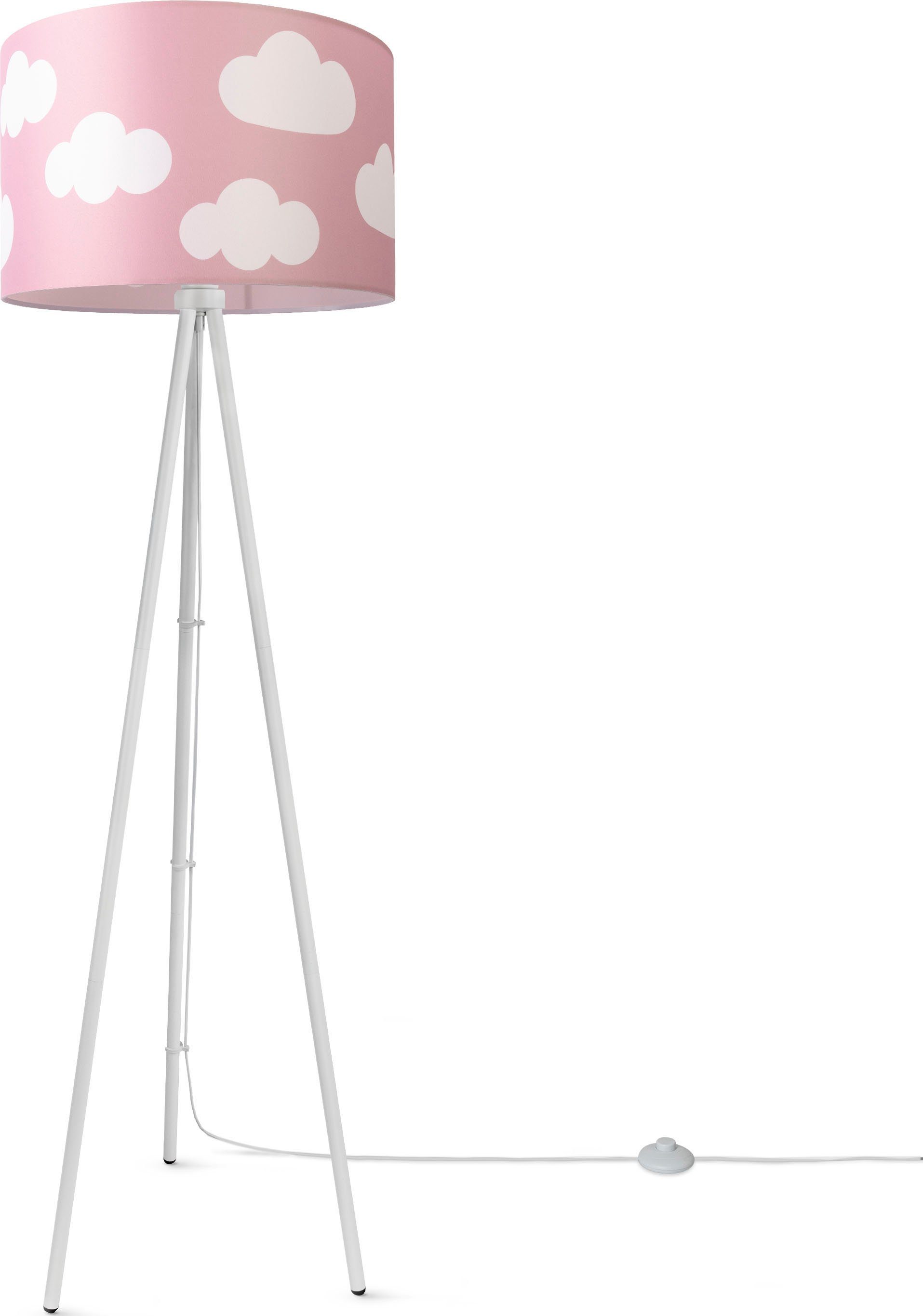 Leuchtmittel, Stehlampe Home Spielzimmer Kinderzimmer Wolken ohne Stoff Cosmo, Lampenschirm Paco Trina Pastell Stehlampe