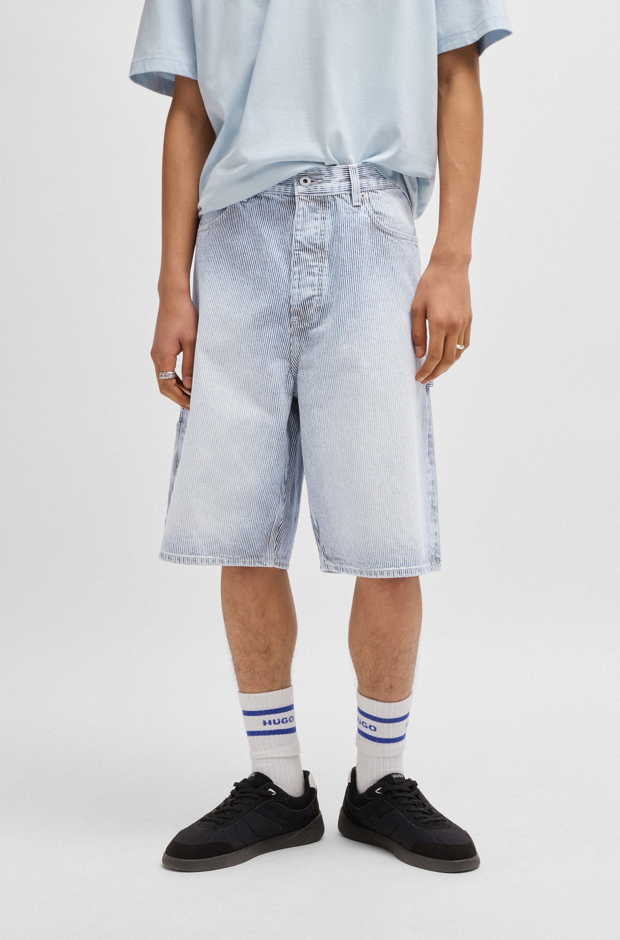 HUGO Blue Shorts Aman mit kontrastfarbenen günstig online kaufen