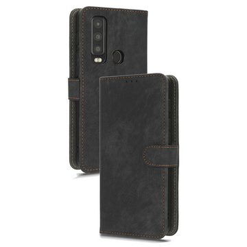 Wigento Smartphone-Hülle Für Cat S75 Kunst-Leder Book Wallet Smart Schutz Hülle Tasche Case