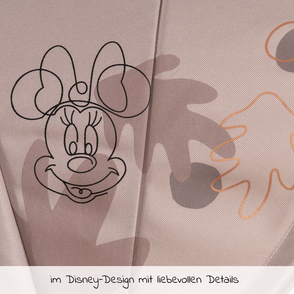 Hauck Rapid 4D children's buggy - Disney - Minnie Mouse Rose, with reclining position, cup holder - height adjustable (up to 25 kg)