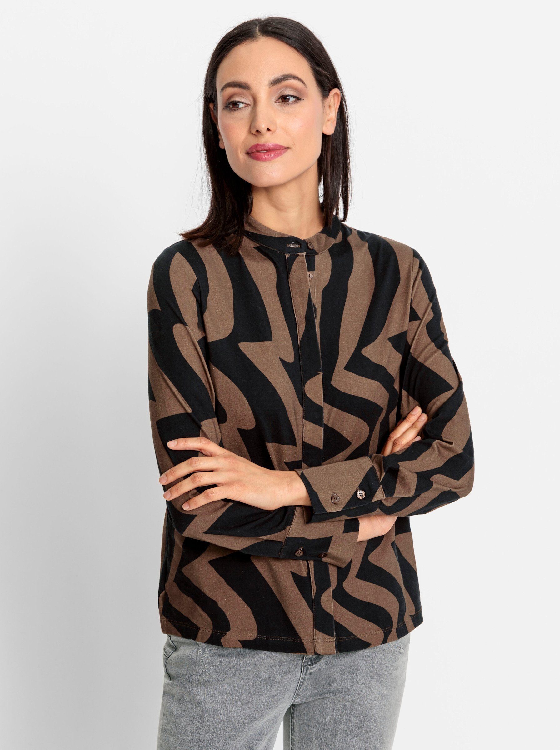 Klassische Bluse Jersey-Bluse