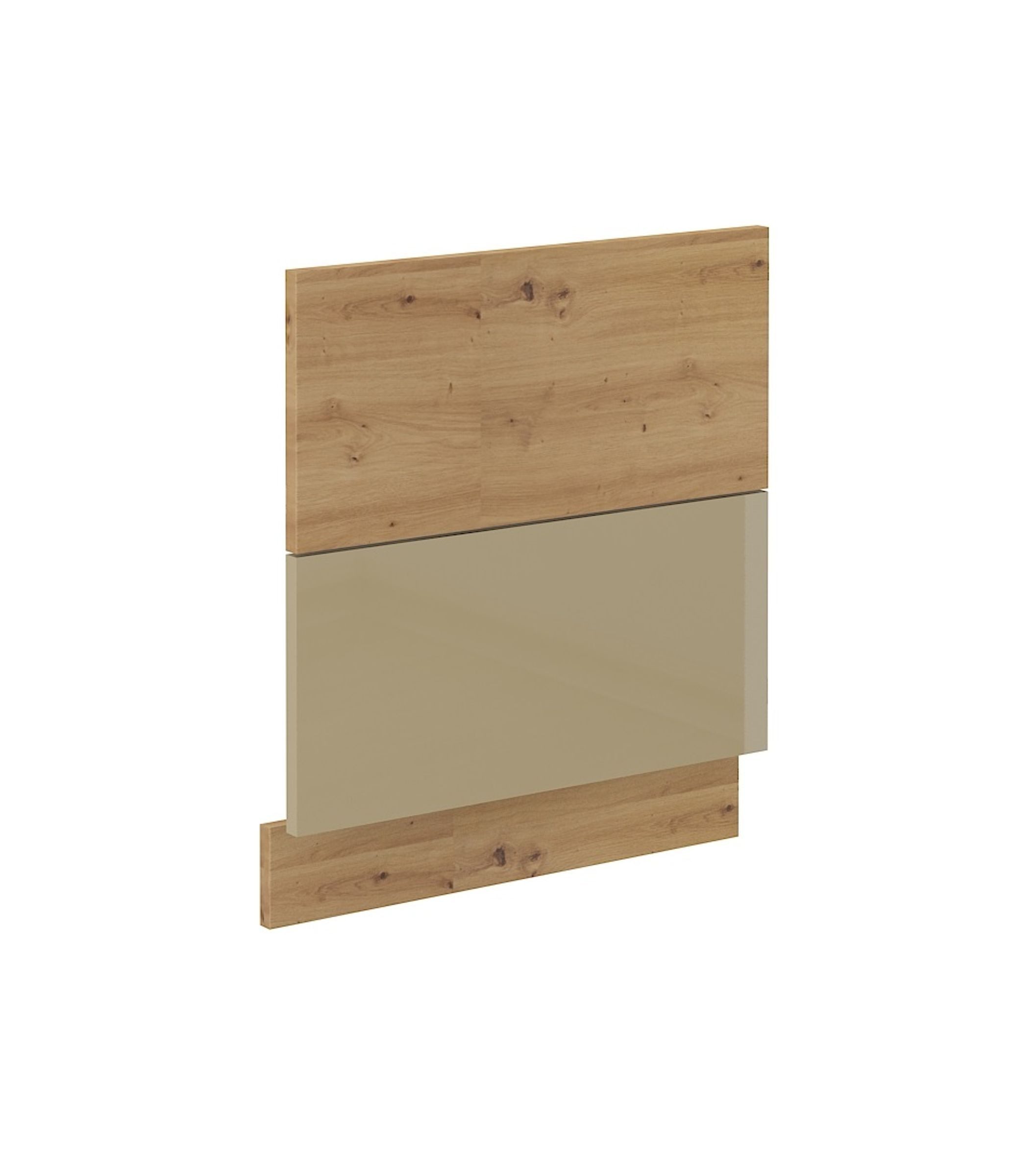 Küchen-Preisbombe Frontblende Geschirrspüler integriert 60 cm Küche Eiche Artisan Cappuccino Glanz