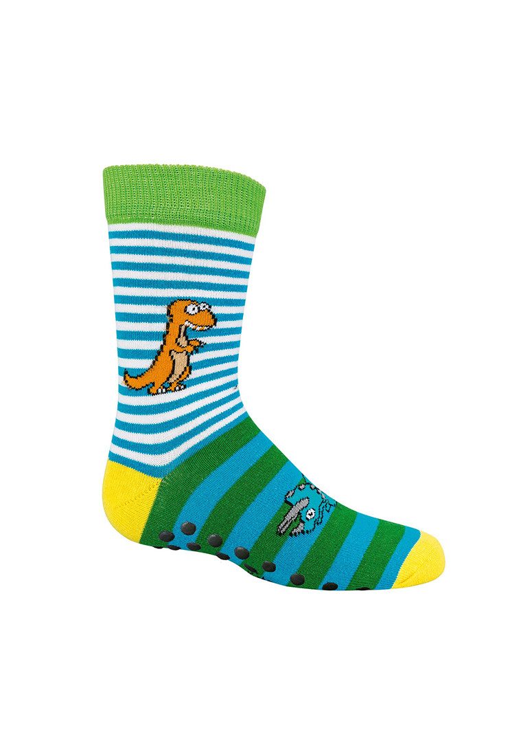 Yuhu ABS-Socken Dinosaurier Kinder Stoppersocken 3er Pack rutschfest (3-Paar)
