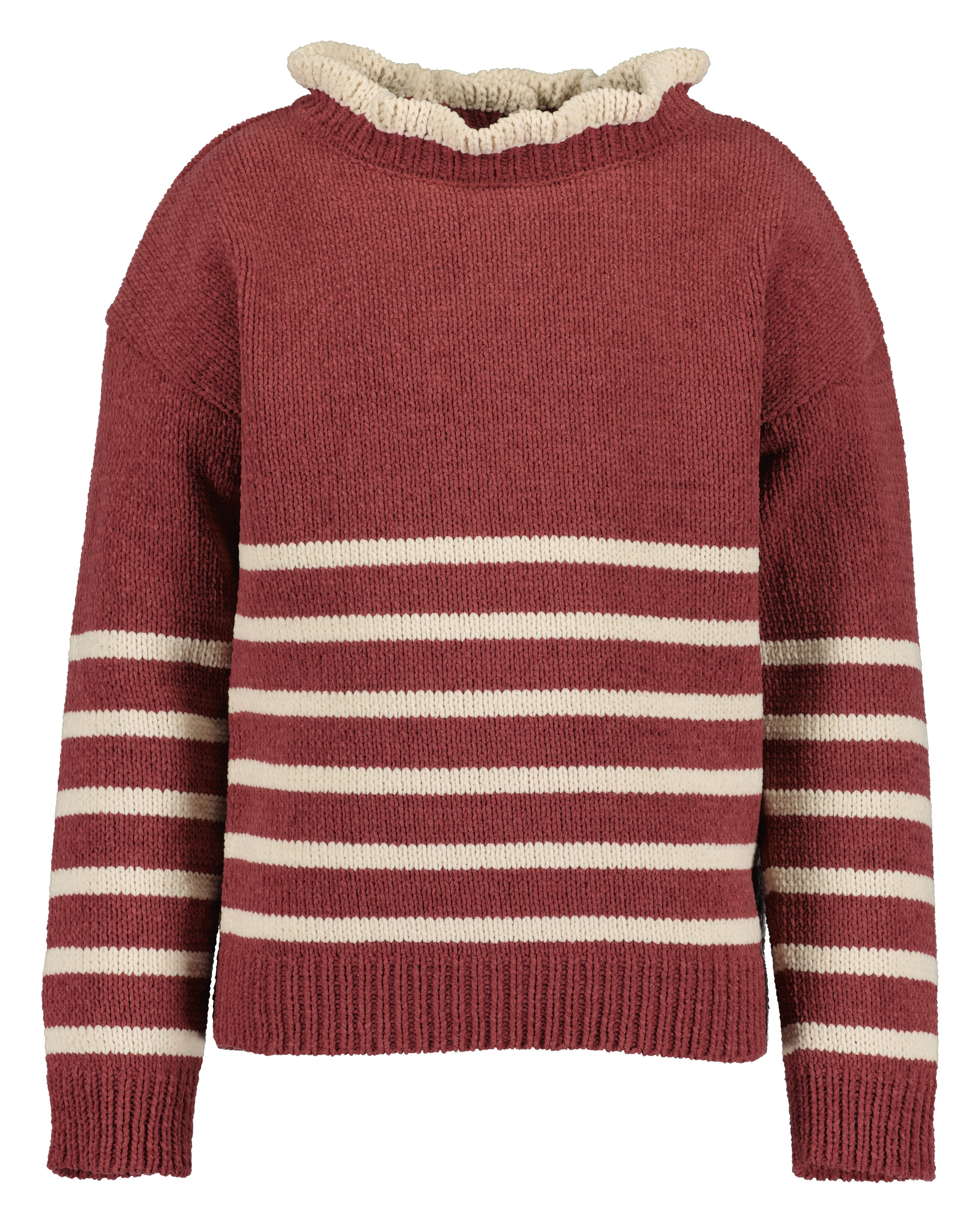 Blue Seven Stehkragenpullover Kunstfaser, Rückenverschluss