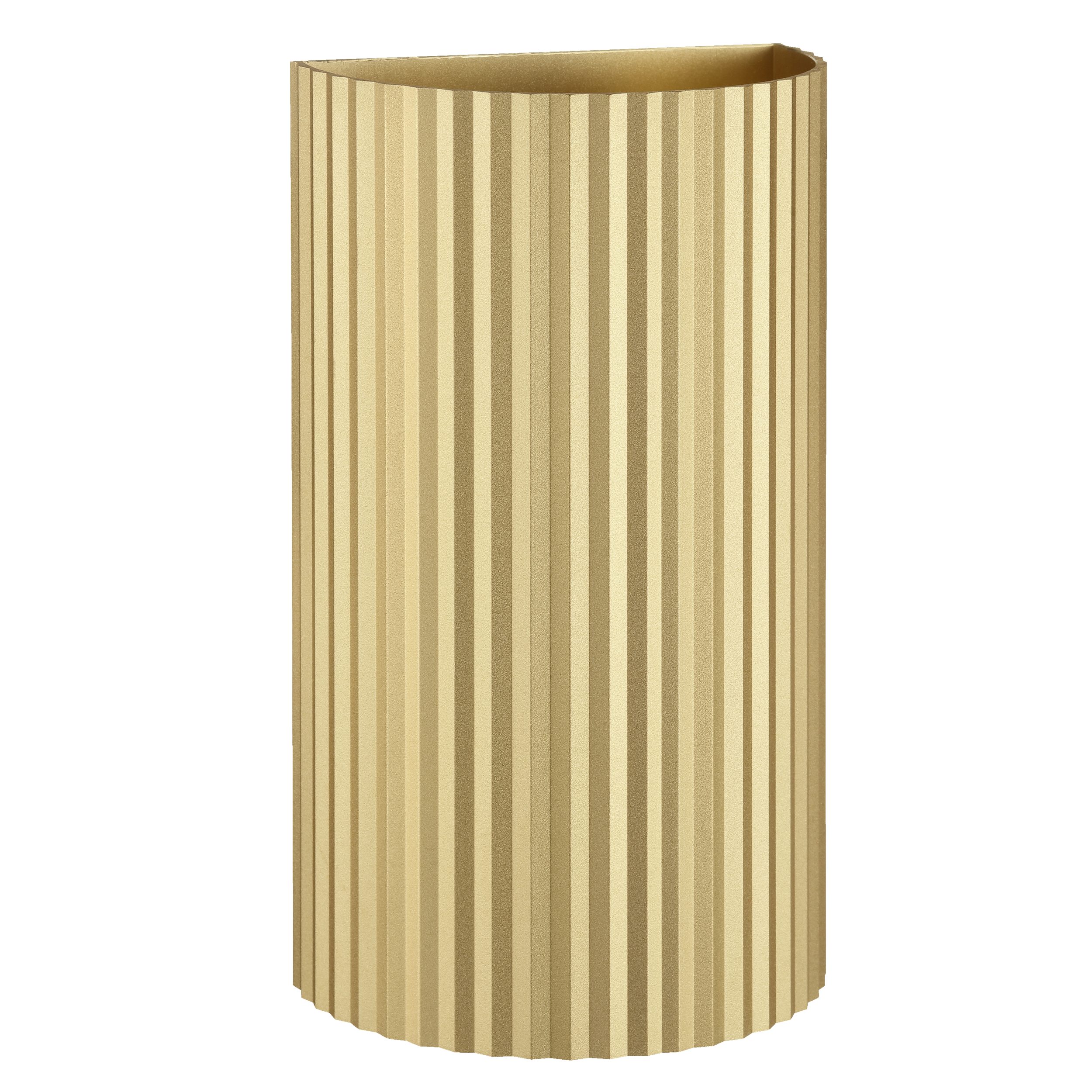Lightbox Wandleuchte, ohne Leuchtmittel, Wandleuchte 18x10 cm, GU10, Up-Down-Light, Aluminium, matt goldfarben
