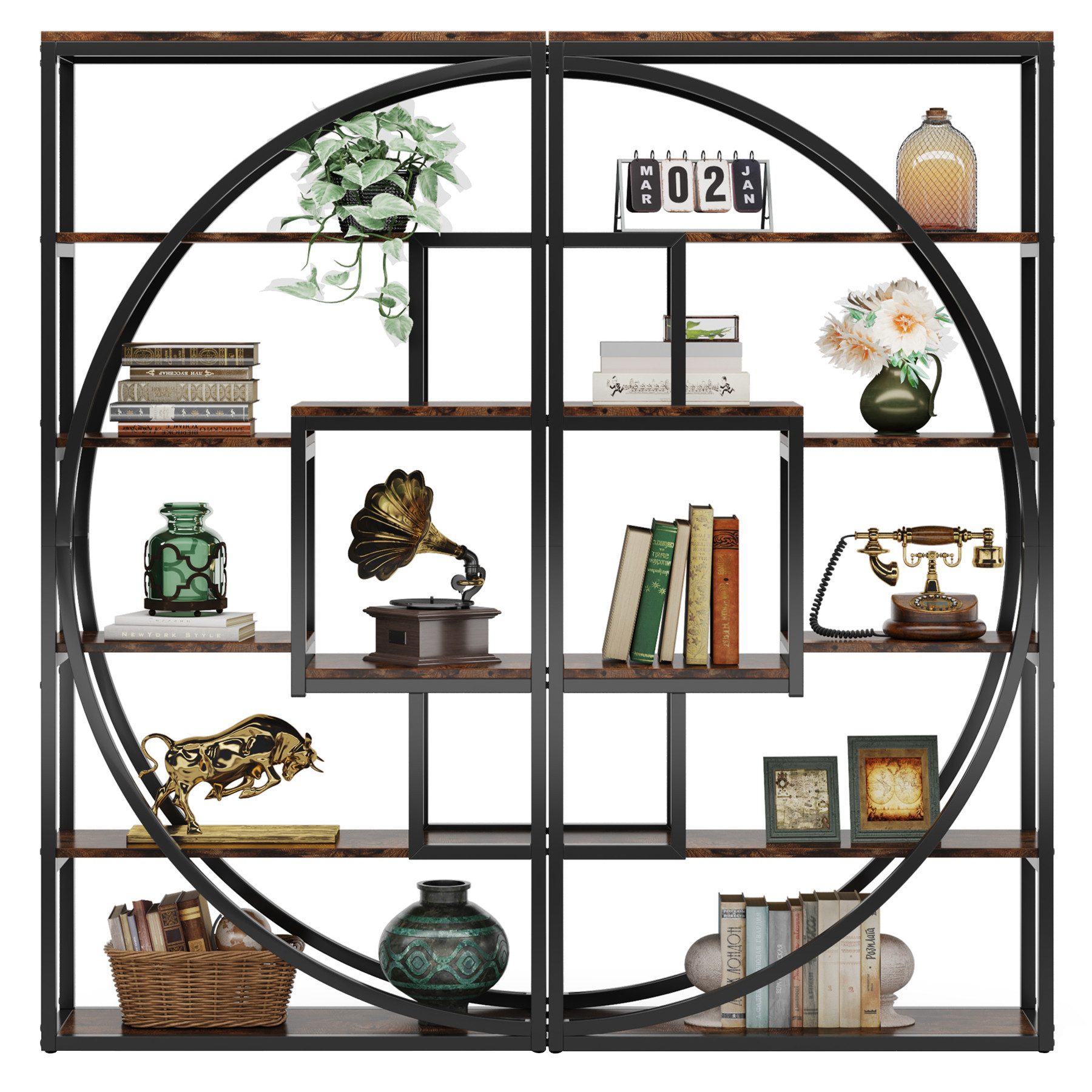 Tribesigns Regal Standregal Industrielles 5-stöckiges Bücherregal, 8 offene günstig online kaufen