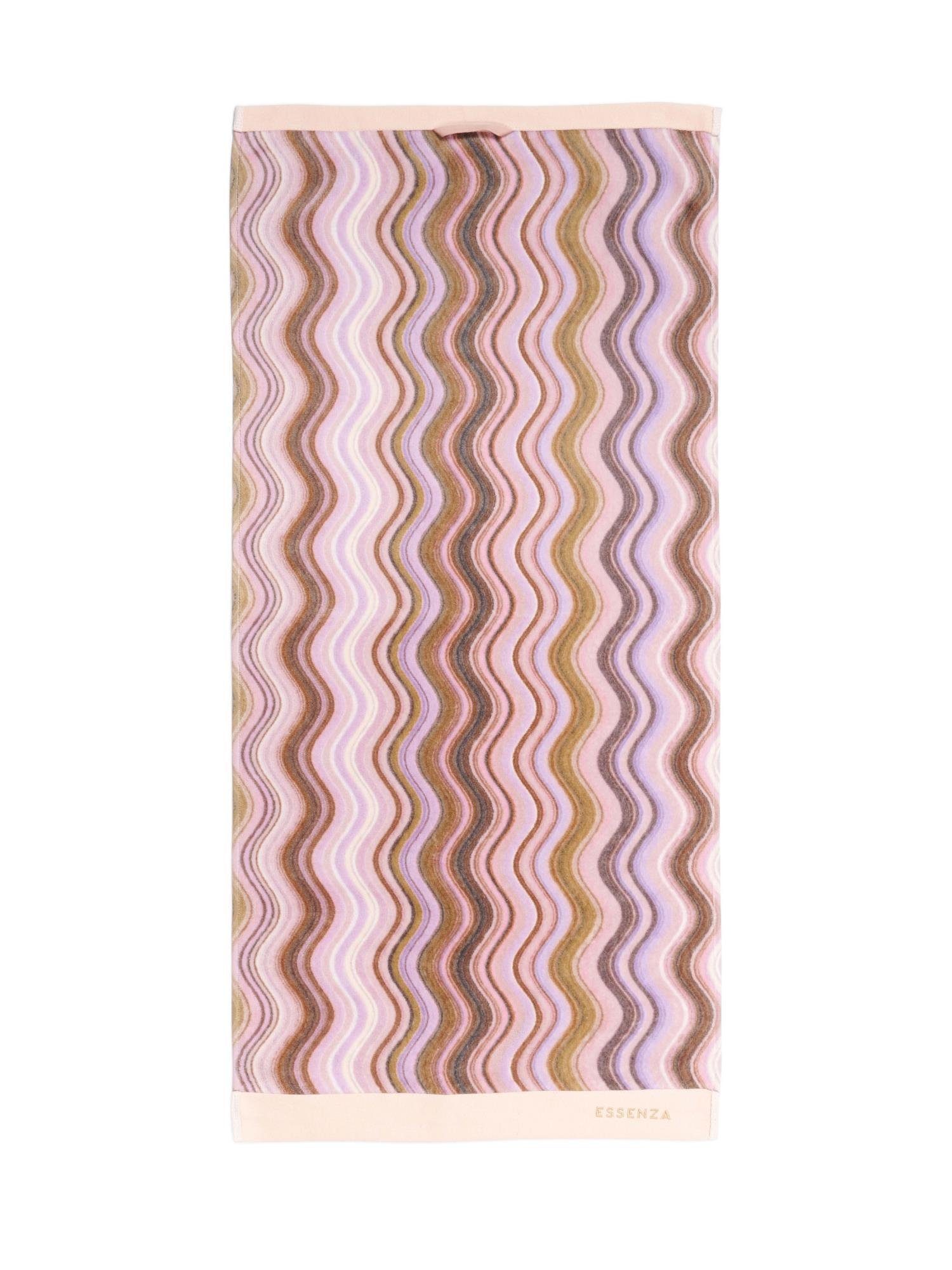 Essenza Handtücher Sol, Frottier-Velours (1-St), mit fließenden Linien Darling pink