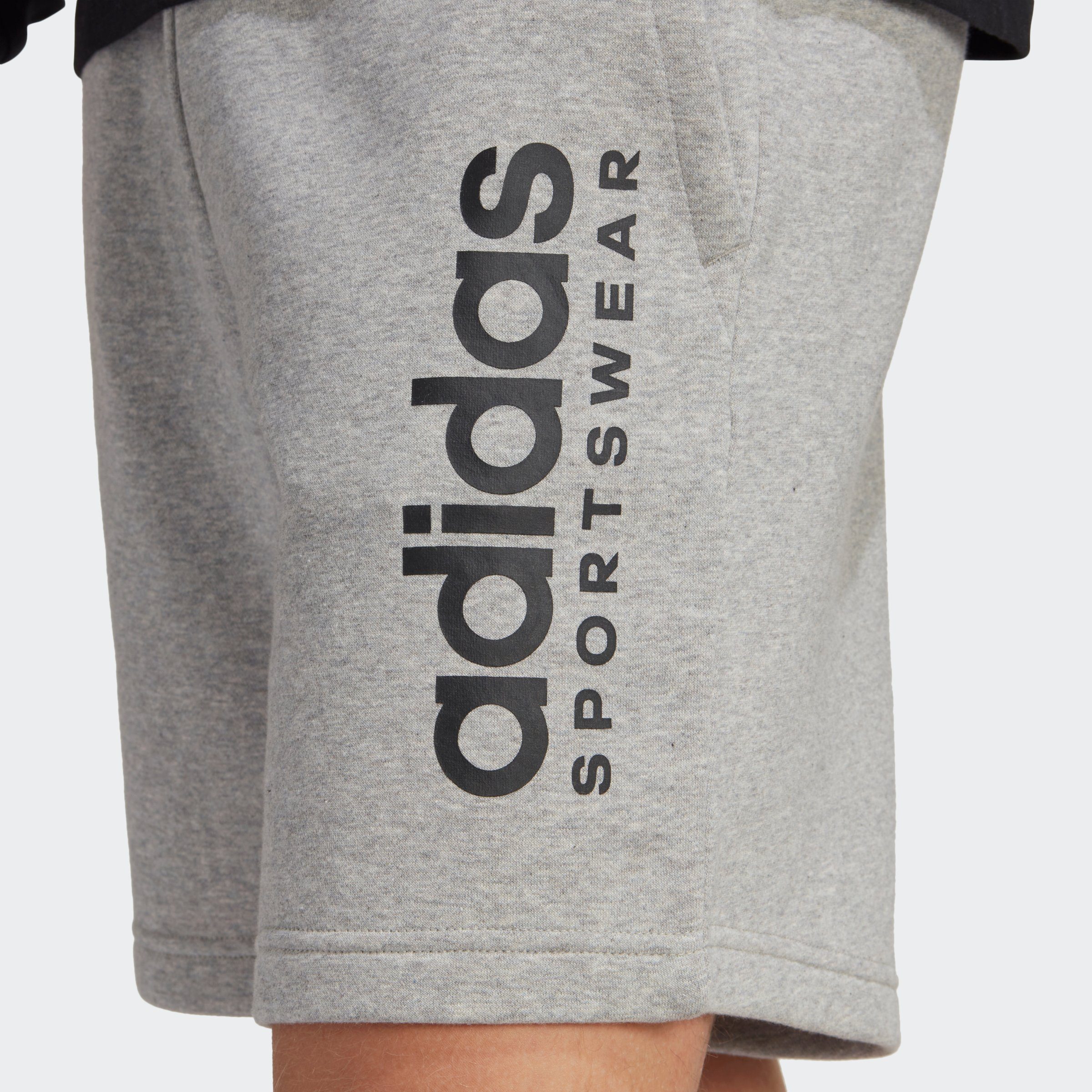 adidas Sportswear Shorts FLEECE Heather SZN GRAPHIC Grey Medium ALL (1-tlg)
