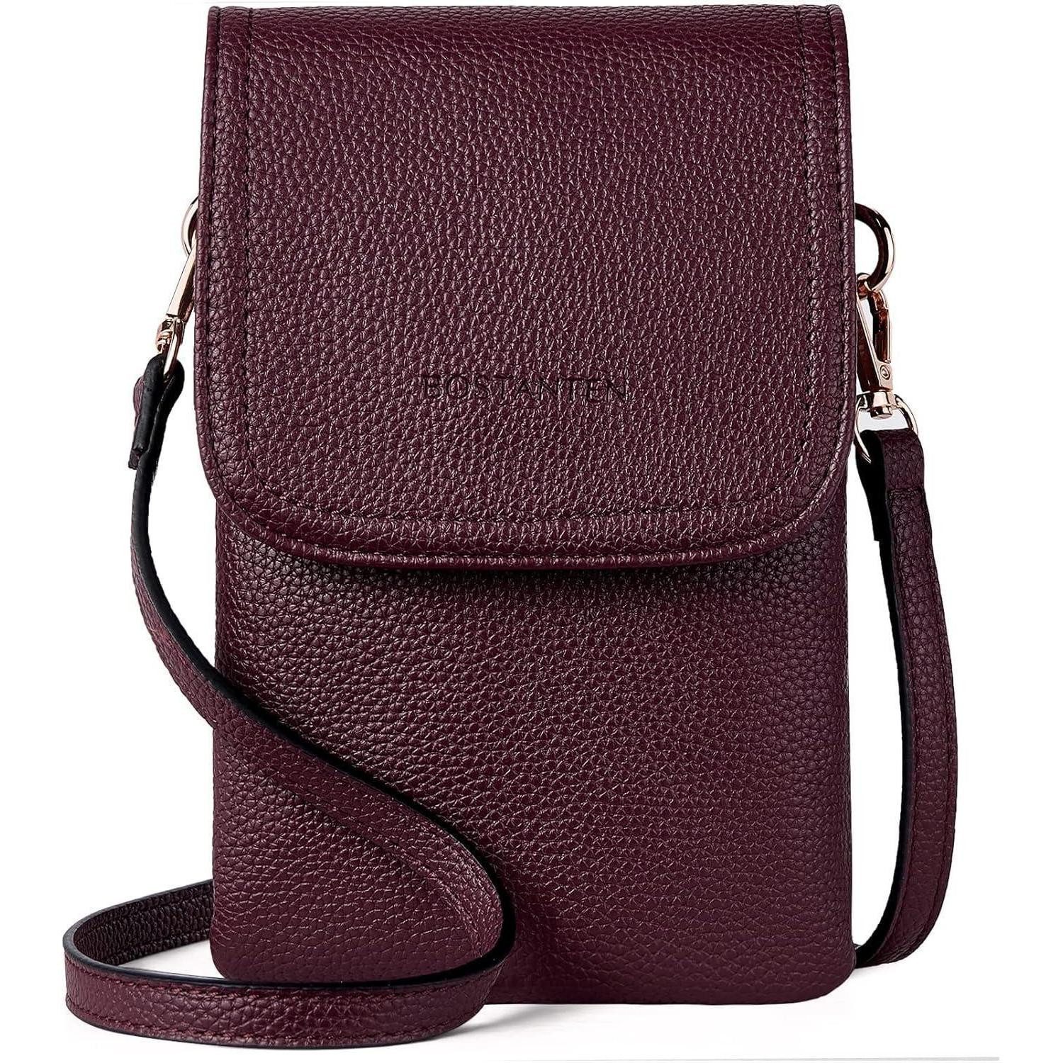 LuxusKollektion Handytasche Handytasche Umhängetasche Damen PU Leder Rot etui 6,5 Zoll Smartphone