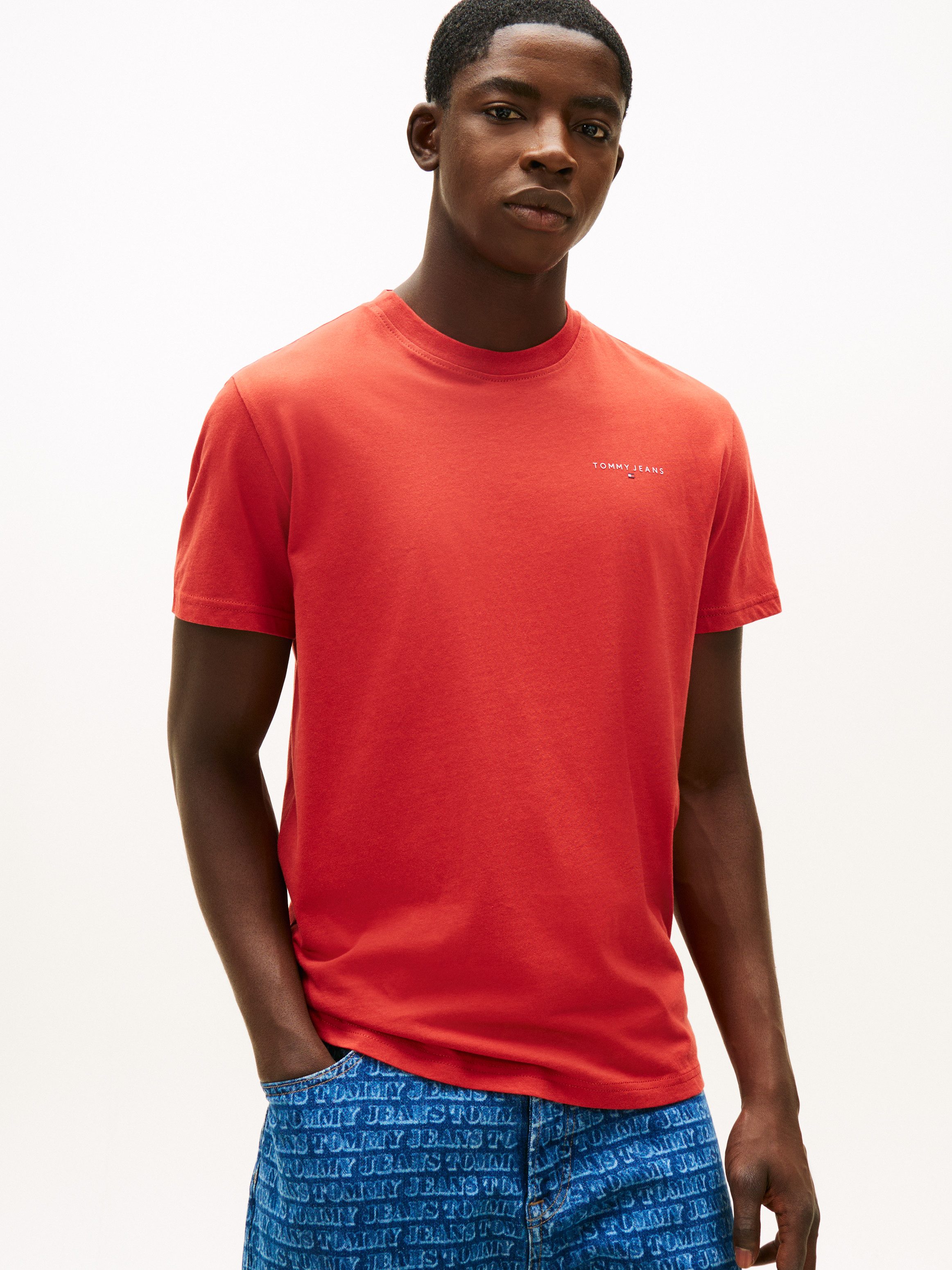 Tommy Jeans T-Shirt TJM SLIM FIT LINEAR 2PACK (Packung, 2-tlg) Rundhals, Jersey – Bild 4 von 5