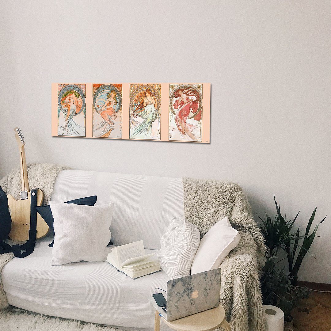 Close Up Poster Alfons Mucha Poster Jugendstil Die Vier Künste 91,5 x 30,5