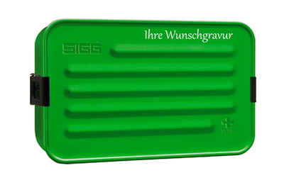 Sigg Lunchbox Frühstücksdose 'Plus' - L grün, mit Namensgravur