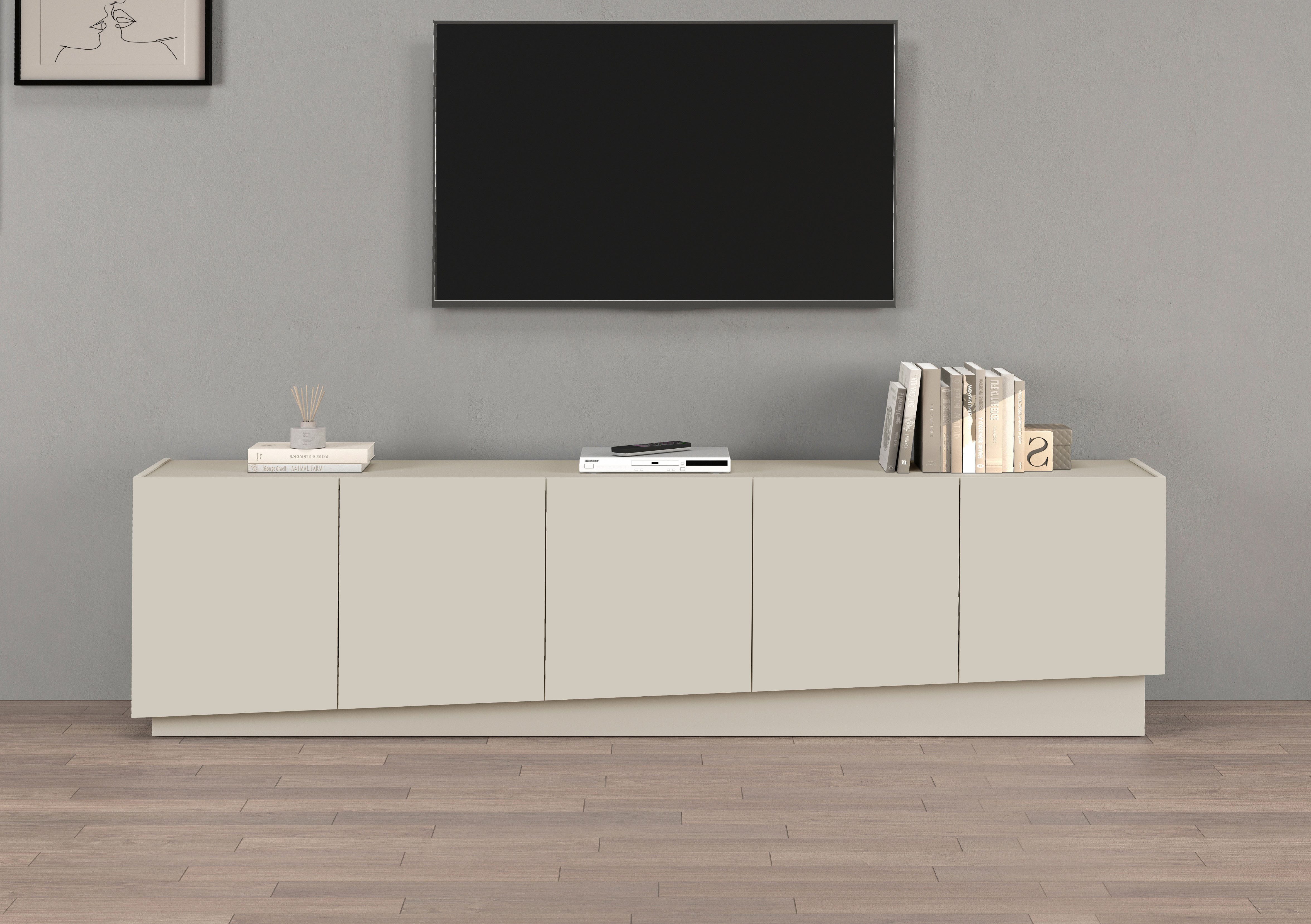 INOSIGN Lowboard VELA, Höhe 60 cm, Breite 225 cm,Design mit schrägen Türen günstig online kaufen