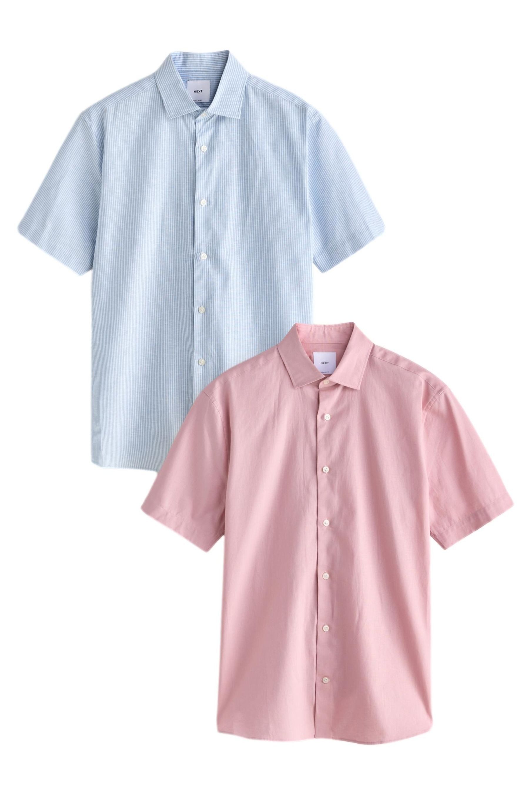 Kurzarmhemd Elegante Regular Fit Kurzarm-Hemden, 2er-Pack