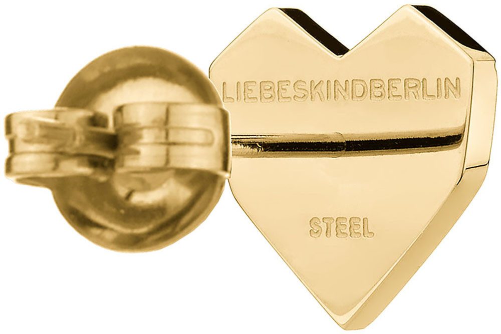 Liebeskind Berlin Paar Ohrstecker Schmuck Geschenk Edelstahl Ohrringe Herz – Bild 3 von 5
