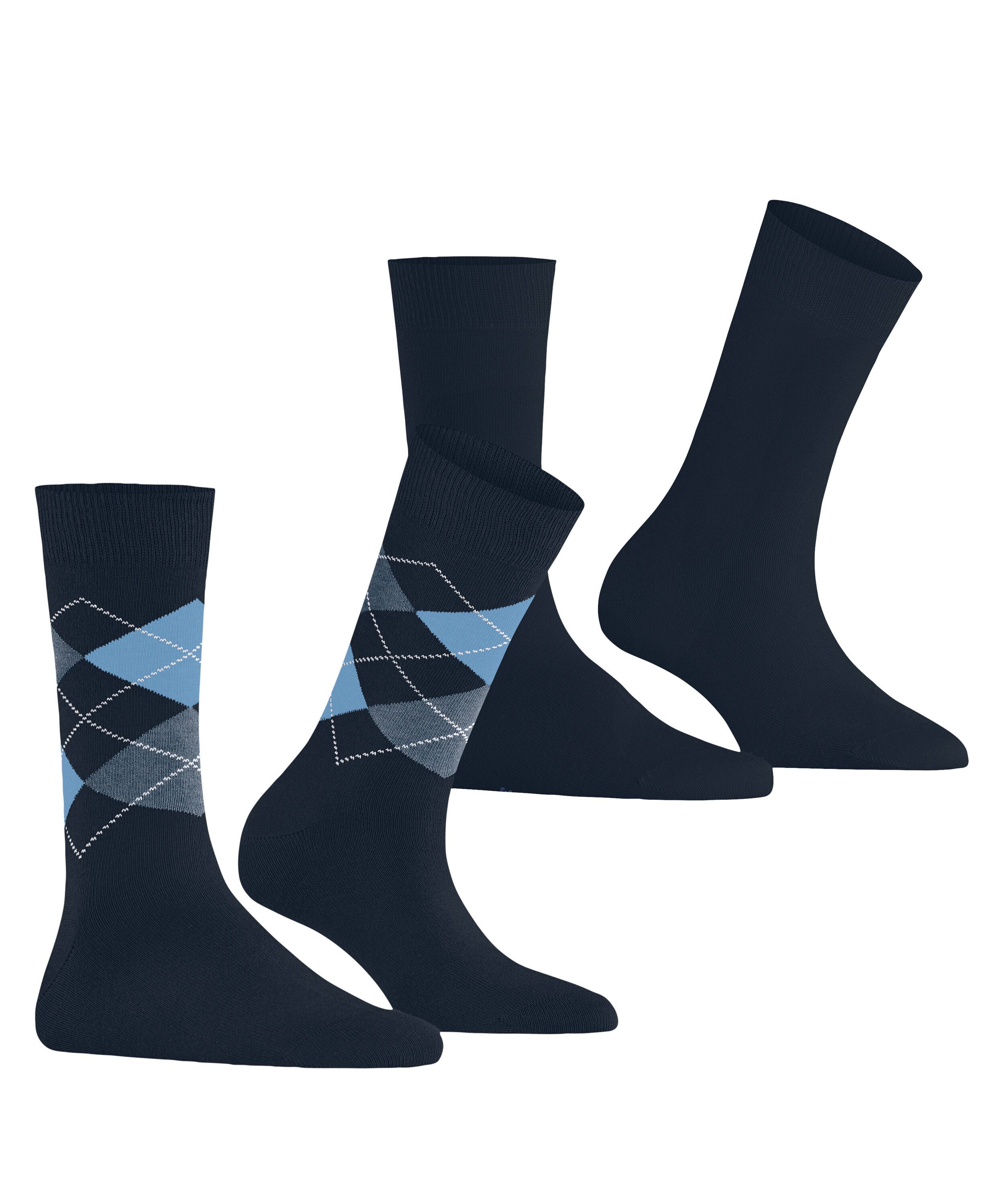 Burlington Socken Everyday Mix (2 Paar) Einheitsgröße 36-41, unifarben und Argyle-Muster – Bild 2 von 5