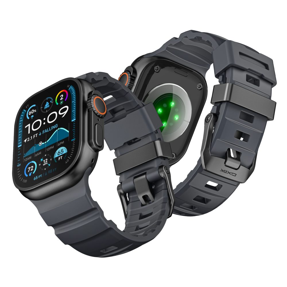 Smartwatch-Armband Sportarmband für Apple Watch Ultra 44 45 46 49mm FKM wasserfest robust