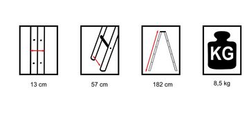 VaGo-Tools Vielzweckleiter VaGo Holzleiter Leiter Trittleiter 2x6 Stufen (Stück)