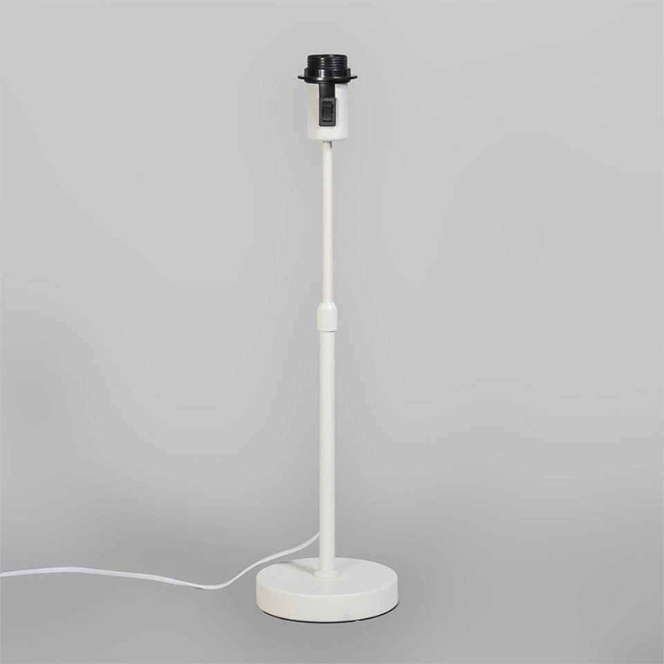 Qazqa Tischleuchte Parte, ohne Leuchtmittel, E27, Weiß, Modern, Stahl, 1-fl günstig online kaufen