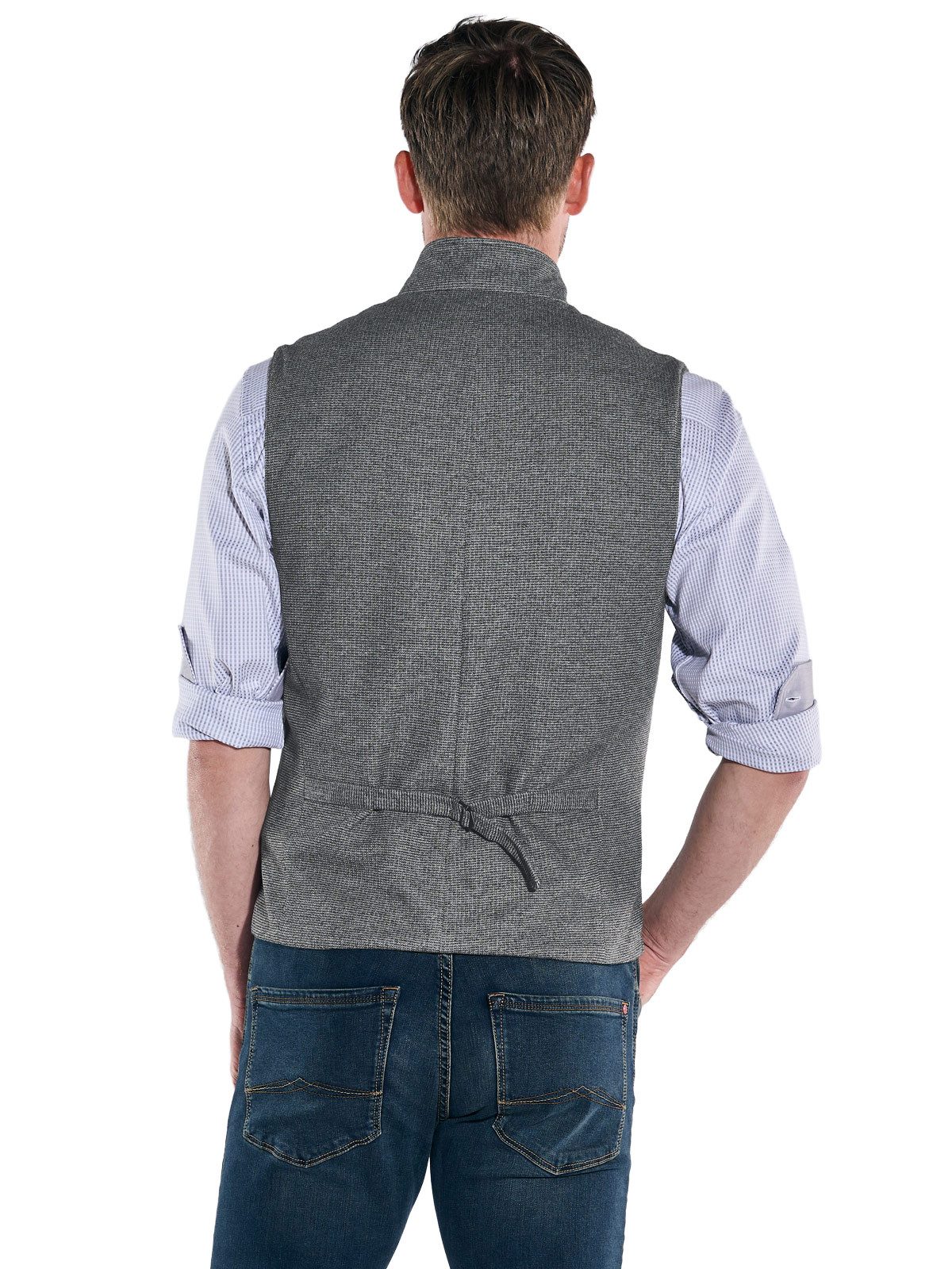 Engbers Anzugweste Herren Sakko-Weste mit Zipper, Grau