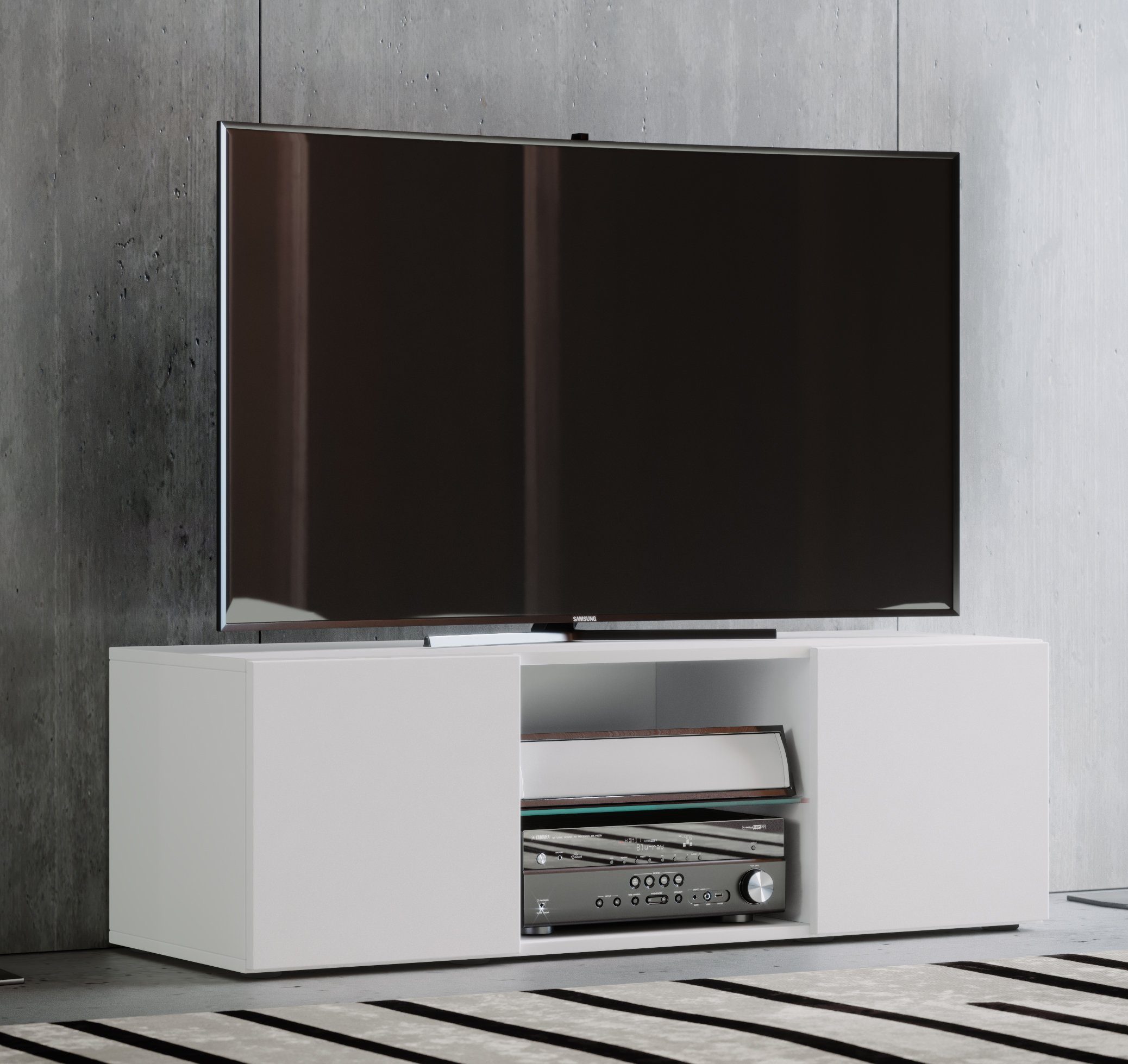 VCM TV-Board TV Möbel Wohnzimmer Lowina H. 40 x B. 95 x T. 36, Lowboard, Fernsehschrank, Fernseh Möbel, Fernsehregal, Fernsehtisch