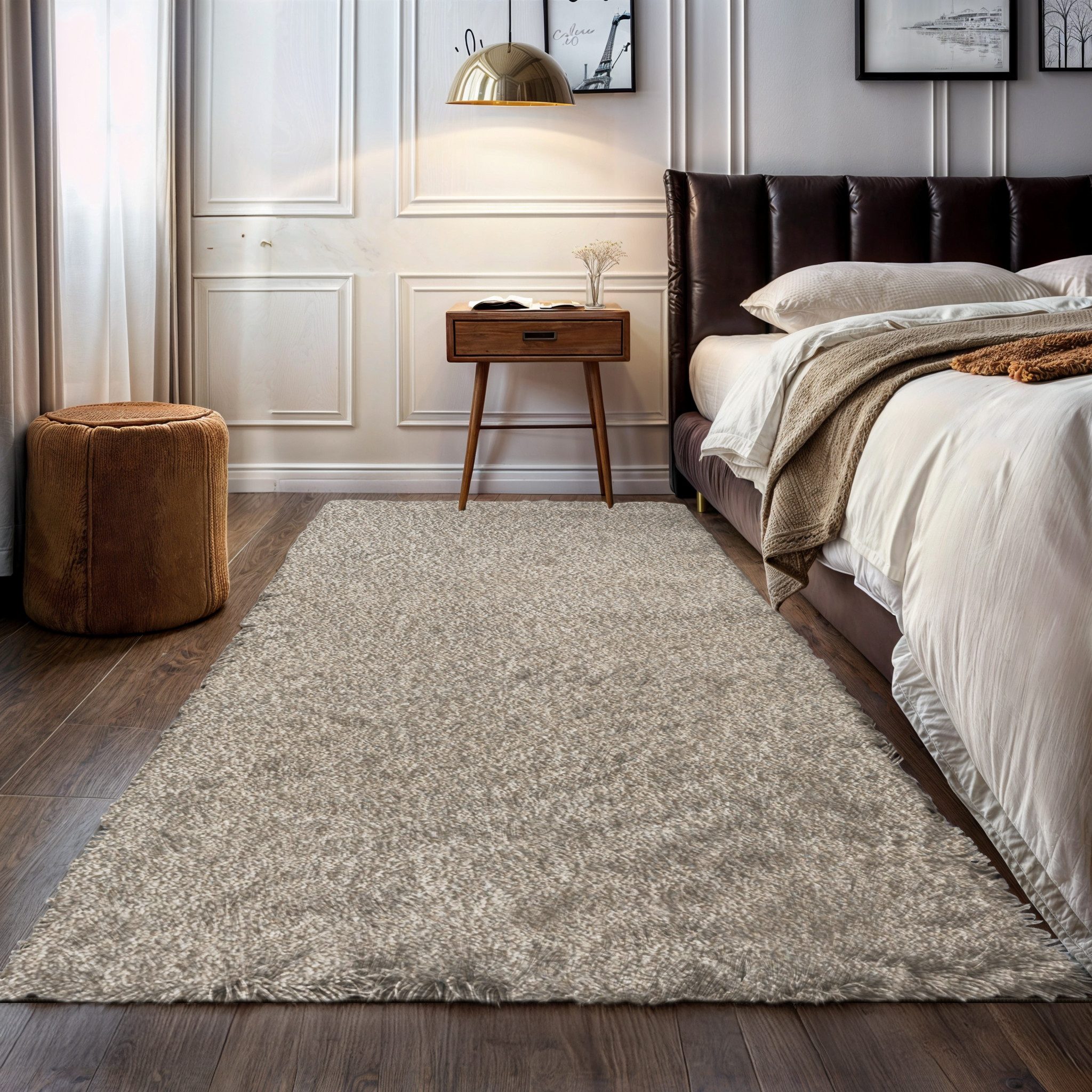 my home Hochflor-Teppich »Banji«, rechteckig, 37 mm Höhe, Uni Farben, weich günstig online kaufen