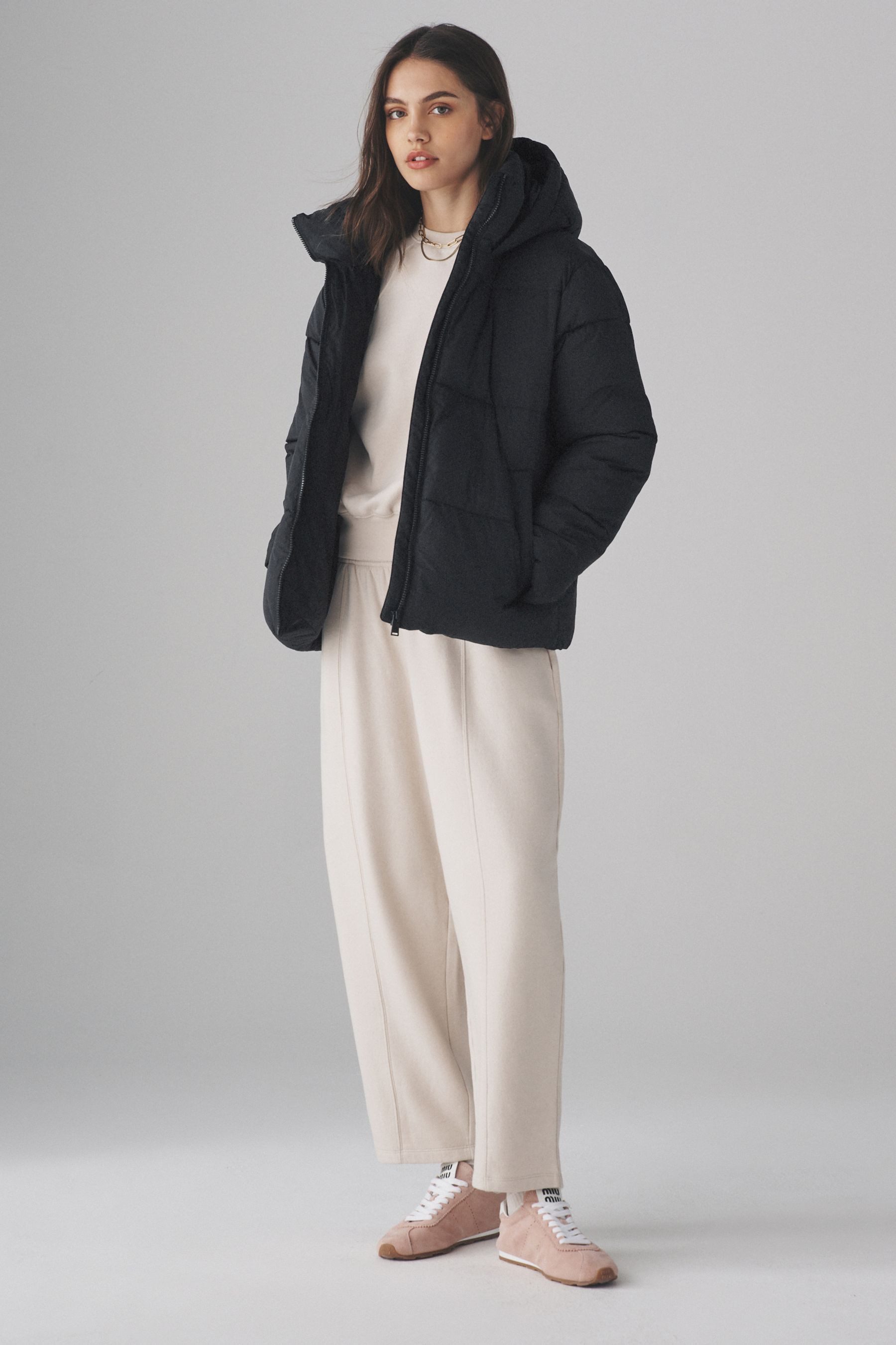 The Set Steppjacke The Set kurzer, wattierter Mantel (1-St)