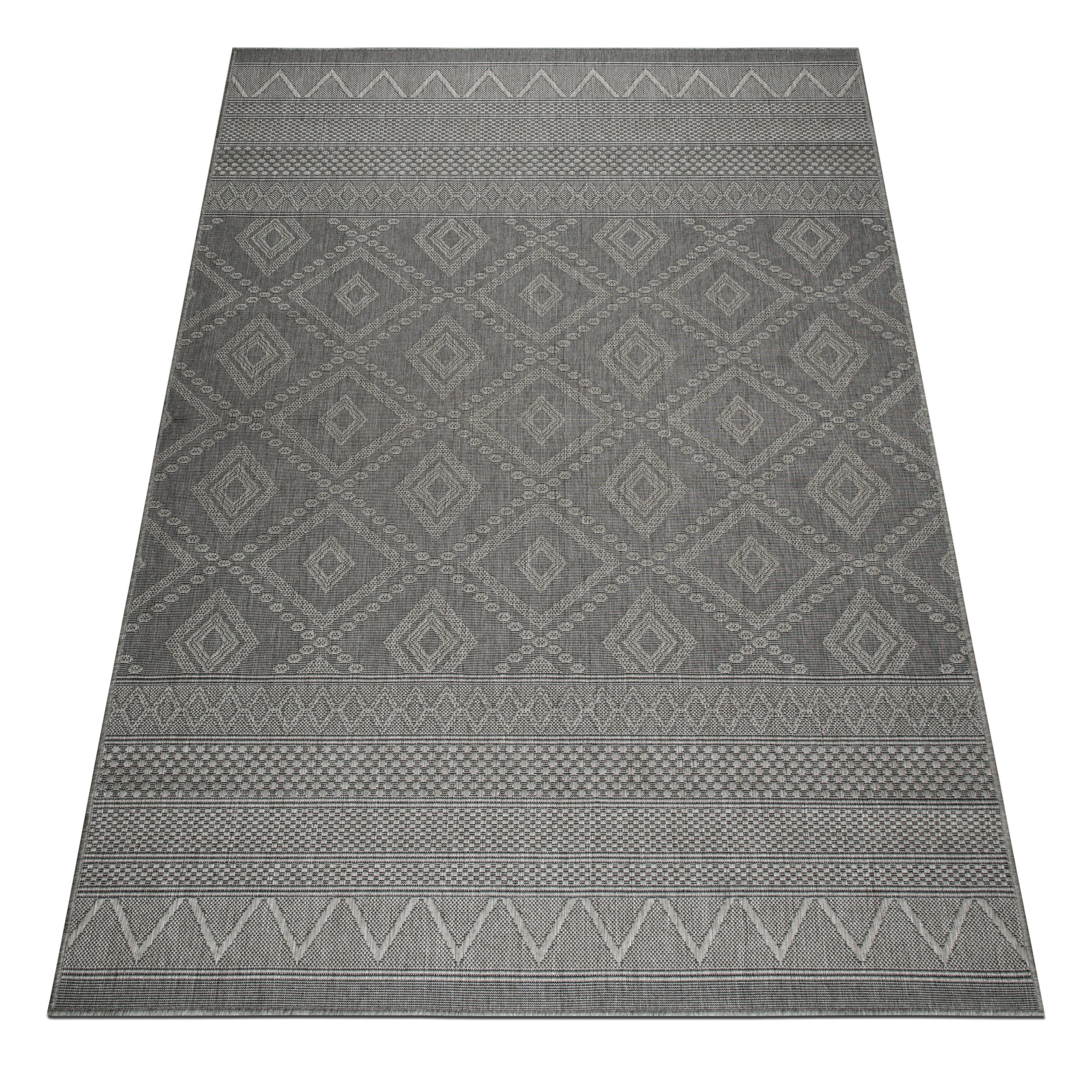OTTO home Teppich Toronto auch als Läufer erhältlich, rechteckig, Höhe: 3 mm, In- und Outdoor geeignet, Sisal-Optik, Wetterfest & UV-beständig, Boho