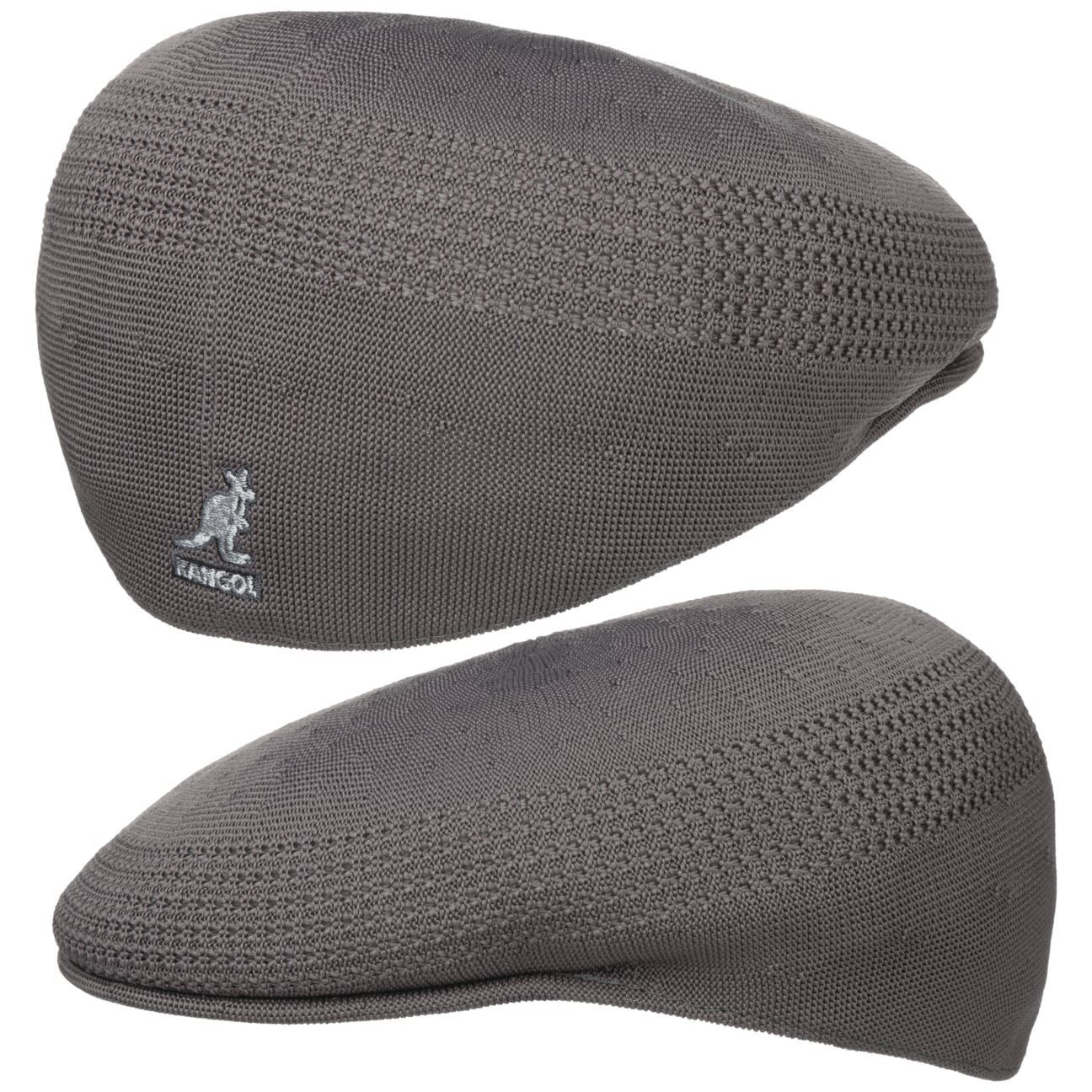 Kangol Flat Cap (1-St) Schiebermütze mit Schirm anthrazit