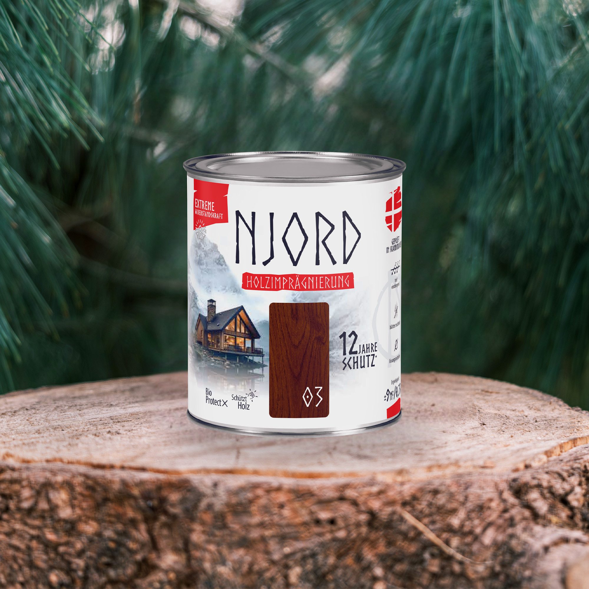 NJORD Holzgrundierung NJORD Extreme Holzimpragnierung (07) Polare Lärche - 2,5L