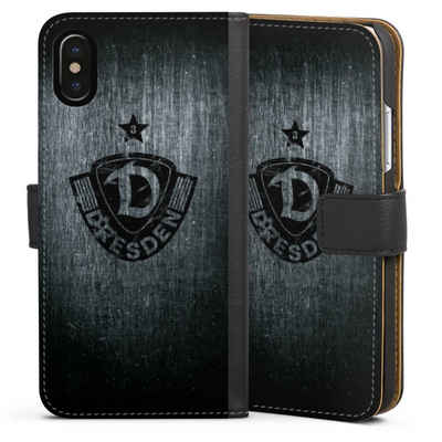DeinDesign Handyhülle SG Dynamo Dresden Offizielles Lizenzprodukt Vintage, Apple iPhone Xs Hülle Handy Flip Case Wallet Cover Handytasche Leder