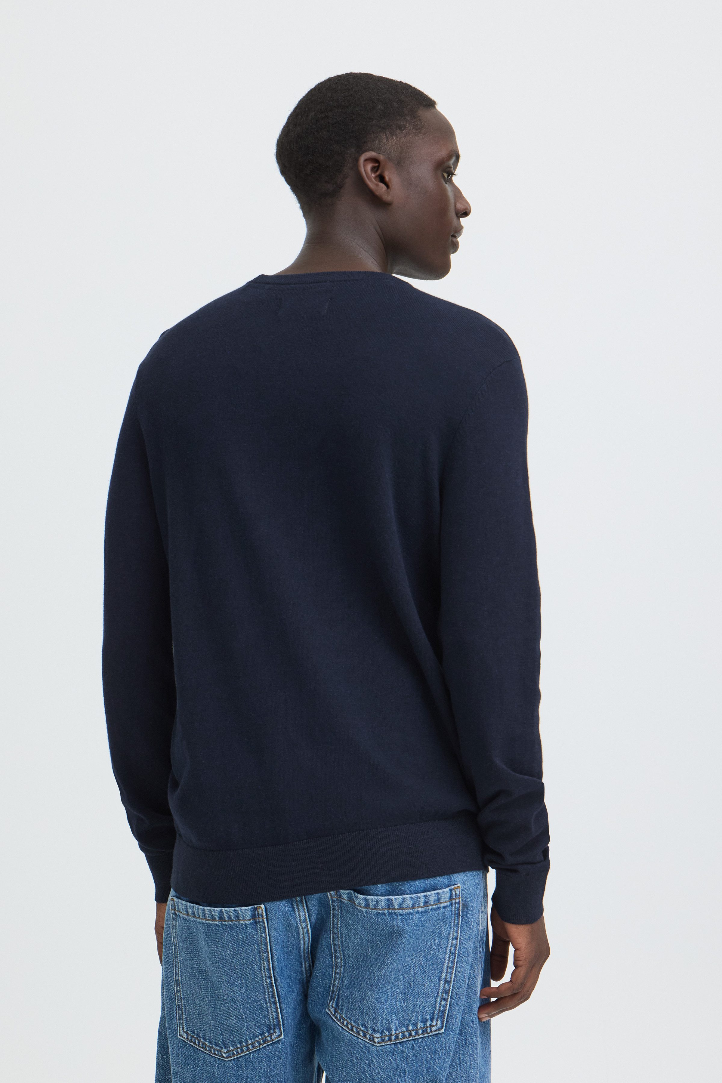 Blend Rundhalspullover BHBAGGE CREW KNIT Baumwollmischung, regular fit