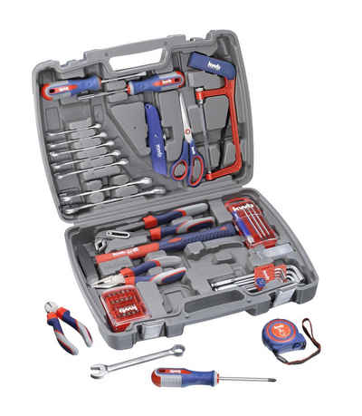 kwb Werkzeugset, Werkzeug-Koffer inkl. Werkzeug-Set, 65-teilig, gefüllt, robust und hoc