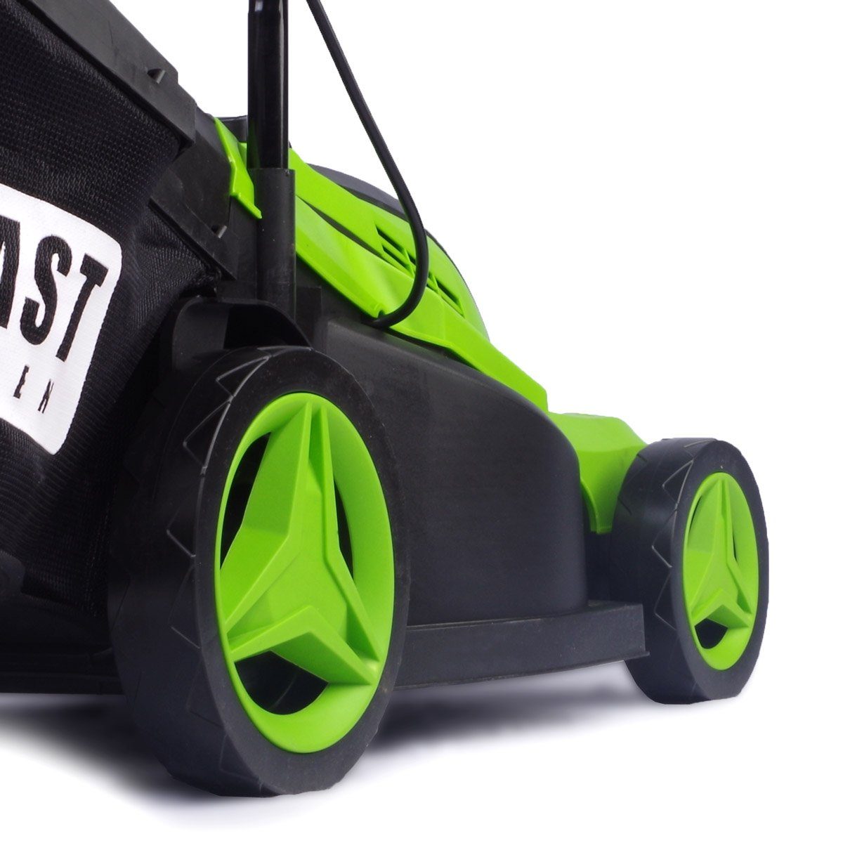 BRAST electric lawnmower, 1800 watts, 38 cm cutting width, 45L grass catcher