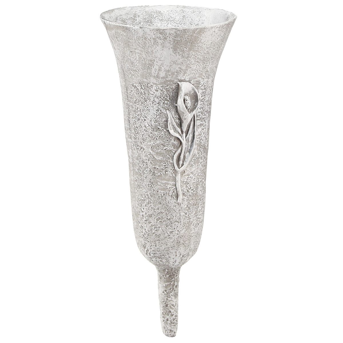 Florists Products Bodenvase Edle Grabvase Grau zum Stecken, Calla-Motiv, wetterfest
