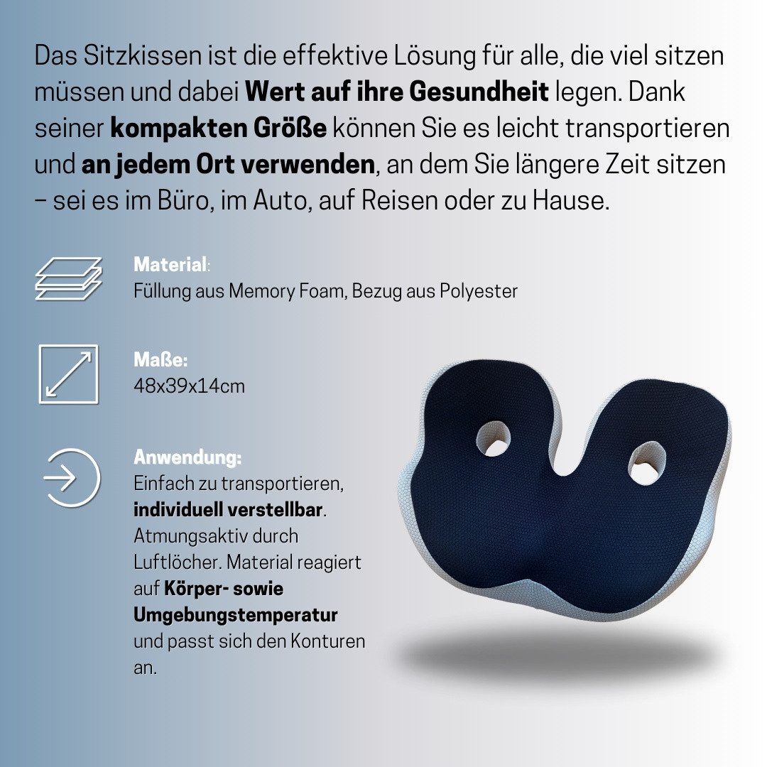Medosan Sitzkissen Memory-Schaum