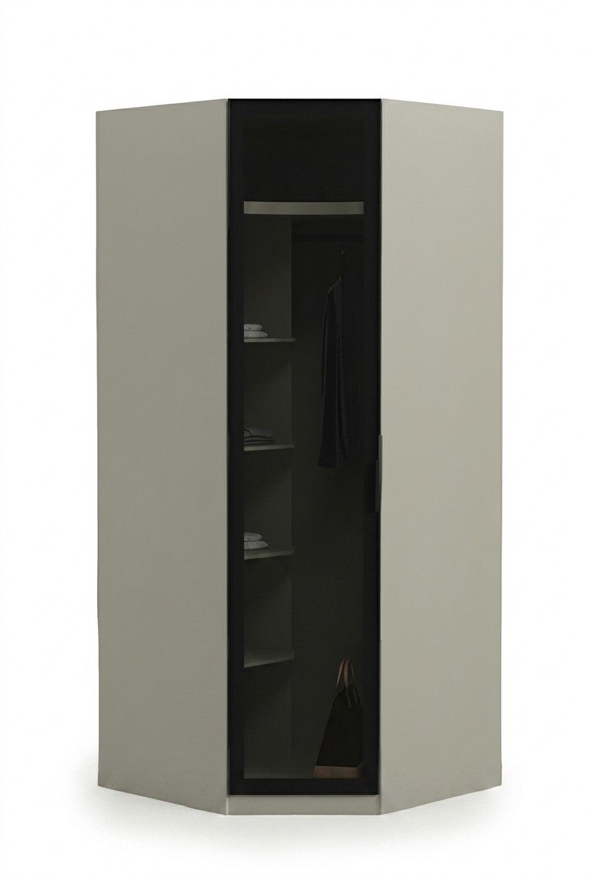 JVmoebel Eckschrank Begehbarer Eckschrank mit Glasfronten und modernem Design (1-St., Eckschrank) Made in Europa