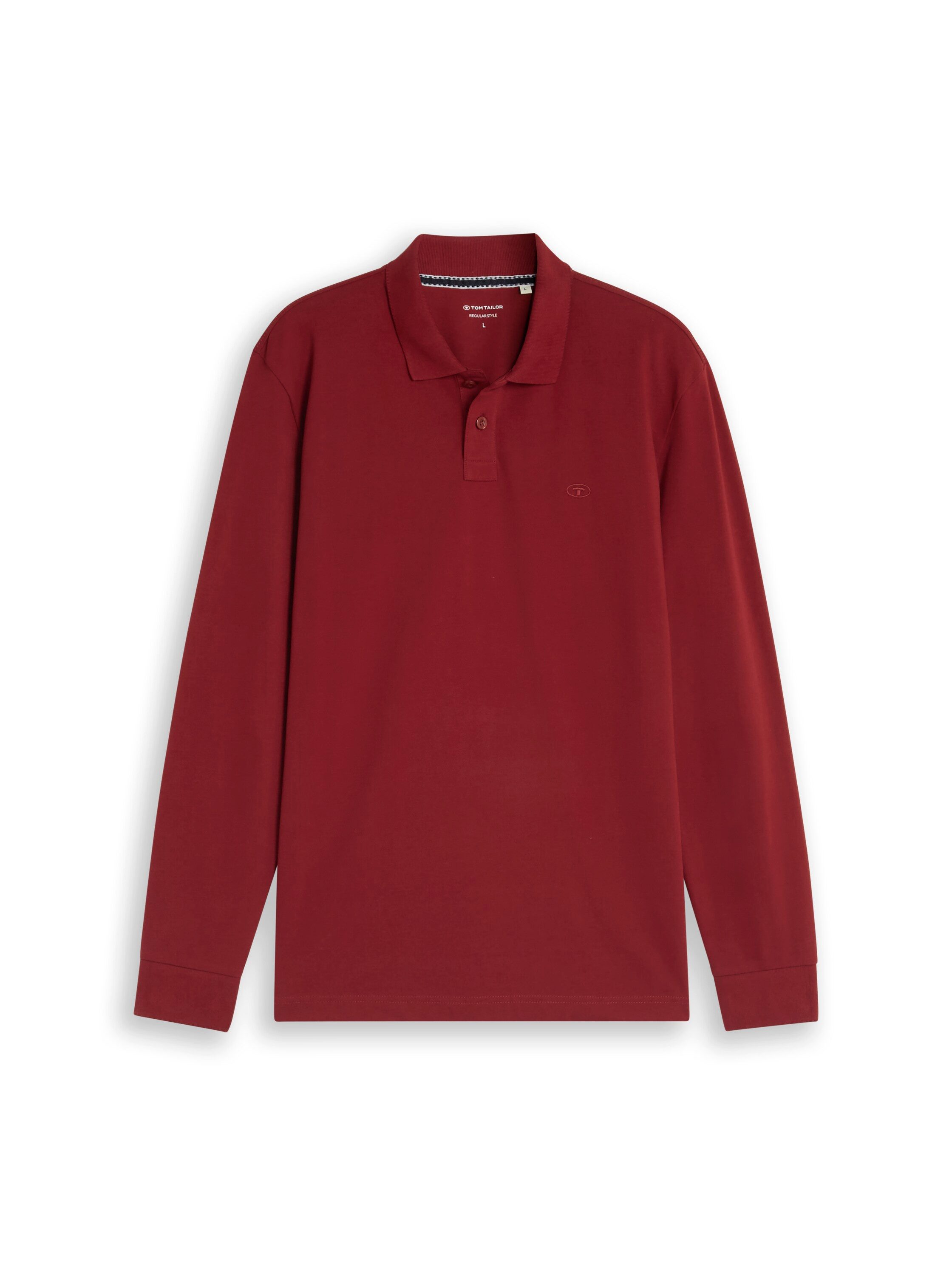 TOM TAILOR Langarm-Poloshirt mit Logo-Stickerei – Bild 5 von 5