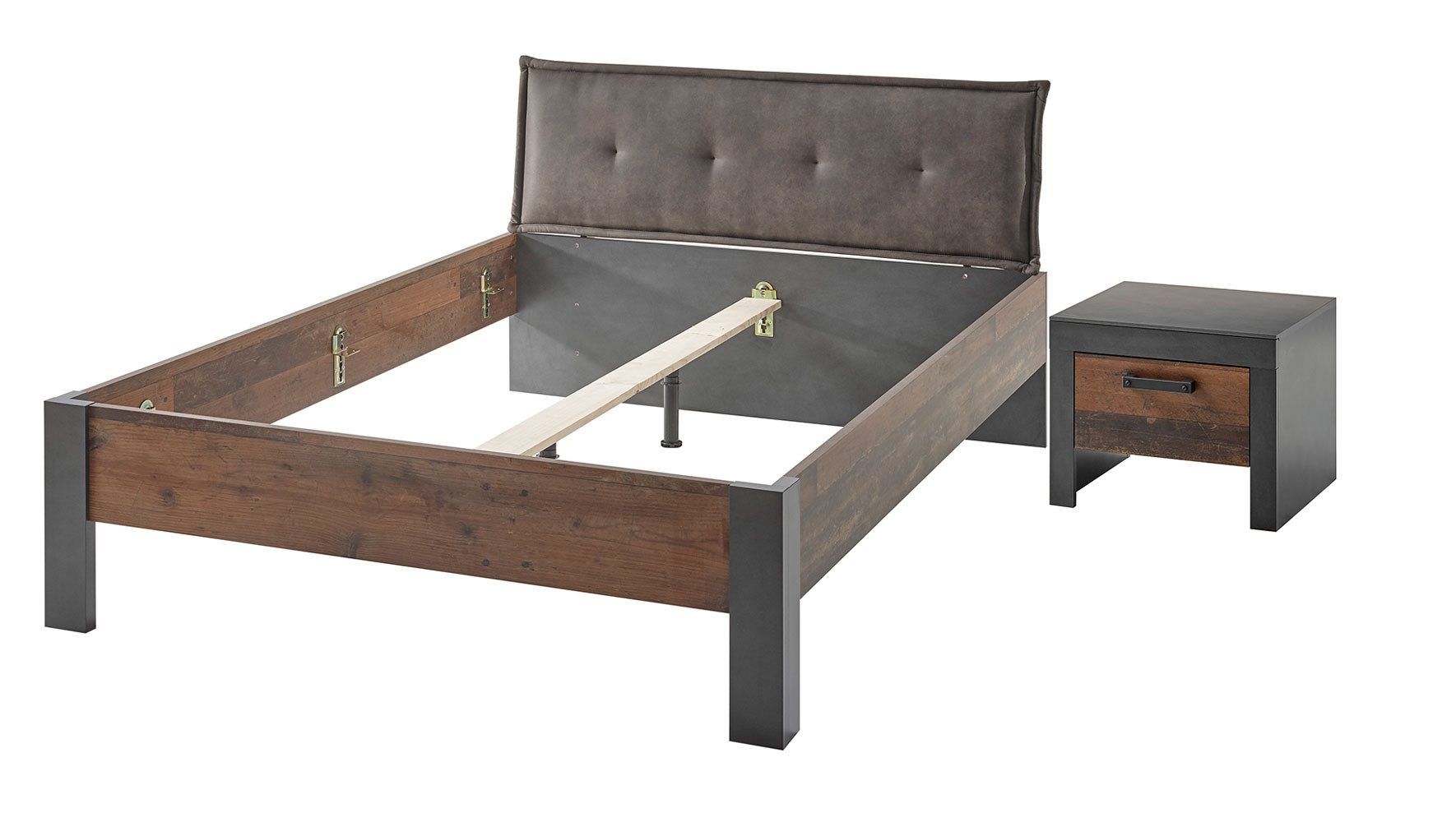 IMV Futonbett Brooklyn (1-tlg), 140x200cm matera old mix dekor Rahmenoptik